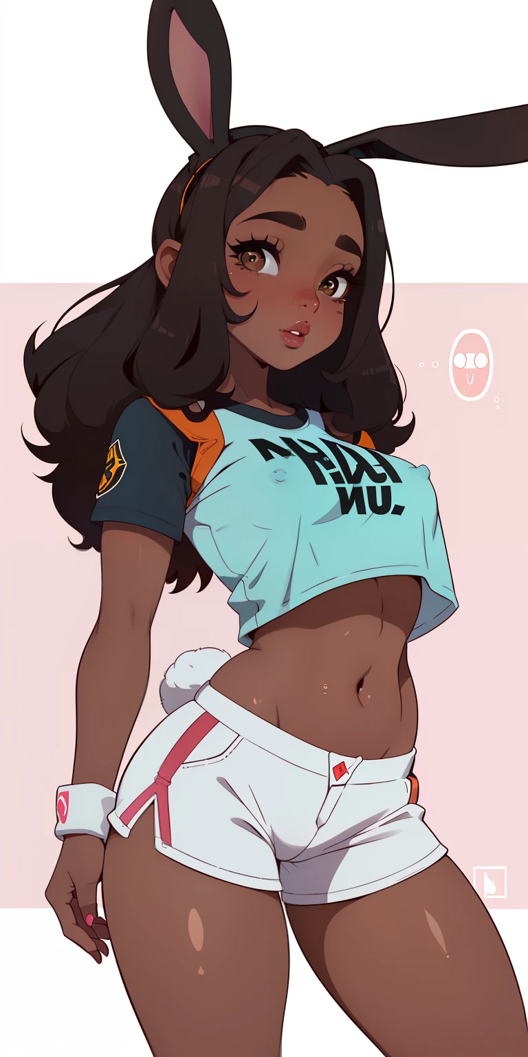 (nsfw lolabunny, menina coelho, pele bronzeada, olhos azuis, nariz rosa, dentes de fivela, faixa de cabelo, uniforme de basquete, camisa branca, white shorts, midriff, logotipo na camisa:1.2), (por ratte e nuzzo e kenket:0.7), pele realista, real, detalhado, (pele detalhada, pele, corpo peludo: 1.2), peludo, anthro, melhor qualidade, foto profissional, fotorrealismo, alta qualidade, volumetic, ray tracing, HDR, 4K, 8k, ress absurdos,  realista, Maximum shading, ((nsfw, obra-prima)), (close, retrato, em uma quadra de basquete:1.2),