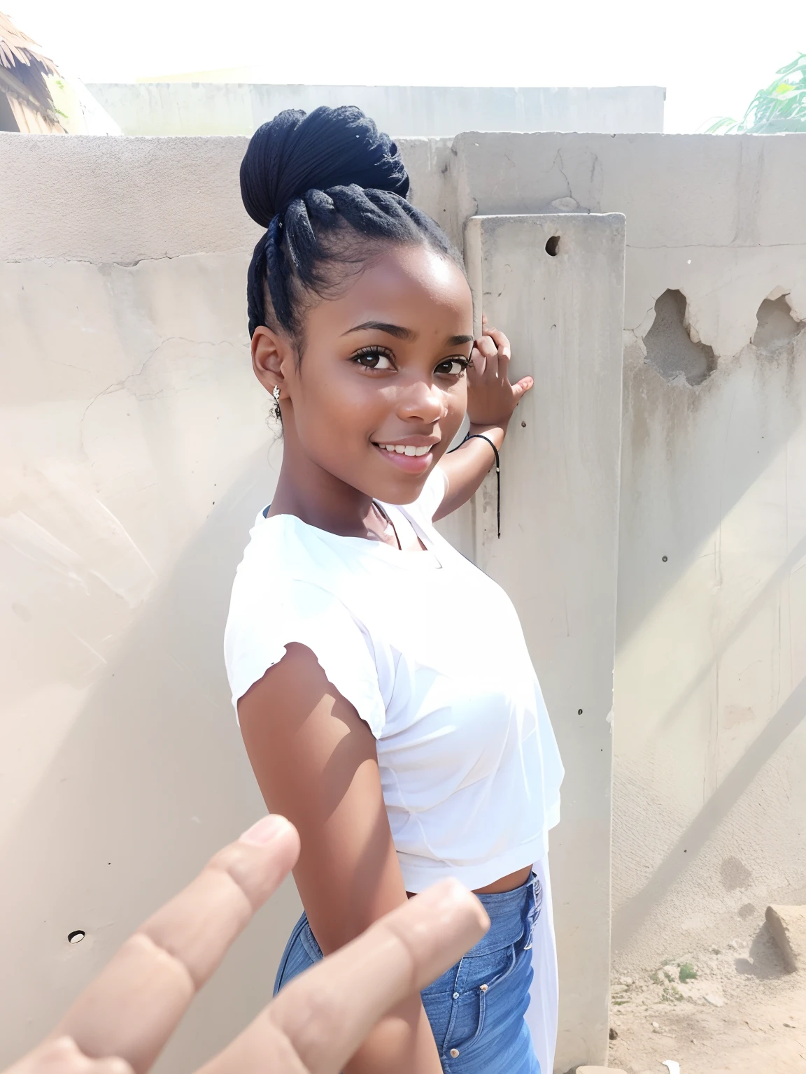 Uma menina africana muito bonita