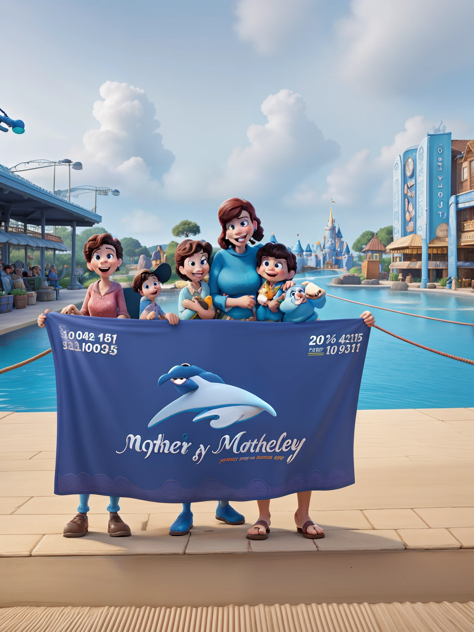 Disney Pixar Poster, Mother with her children