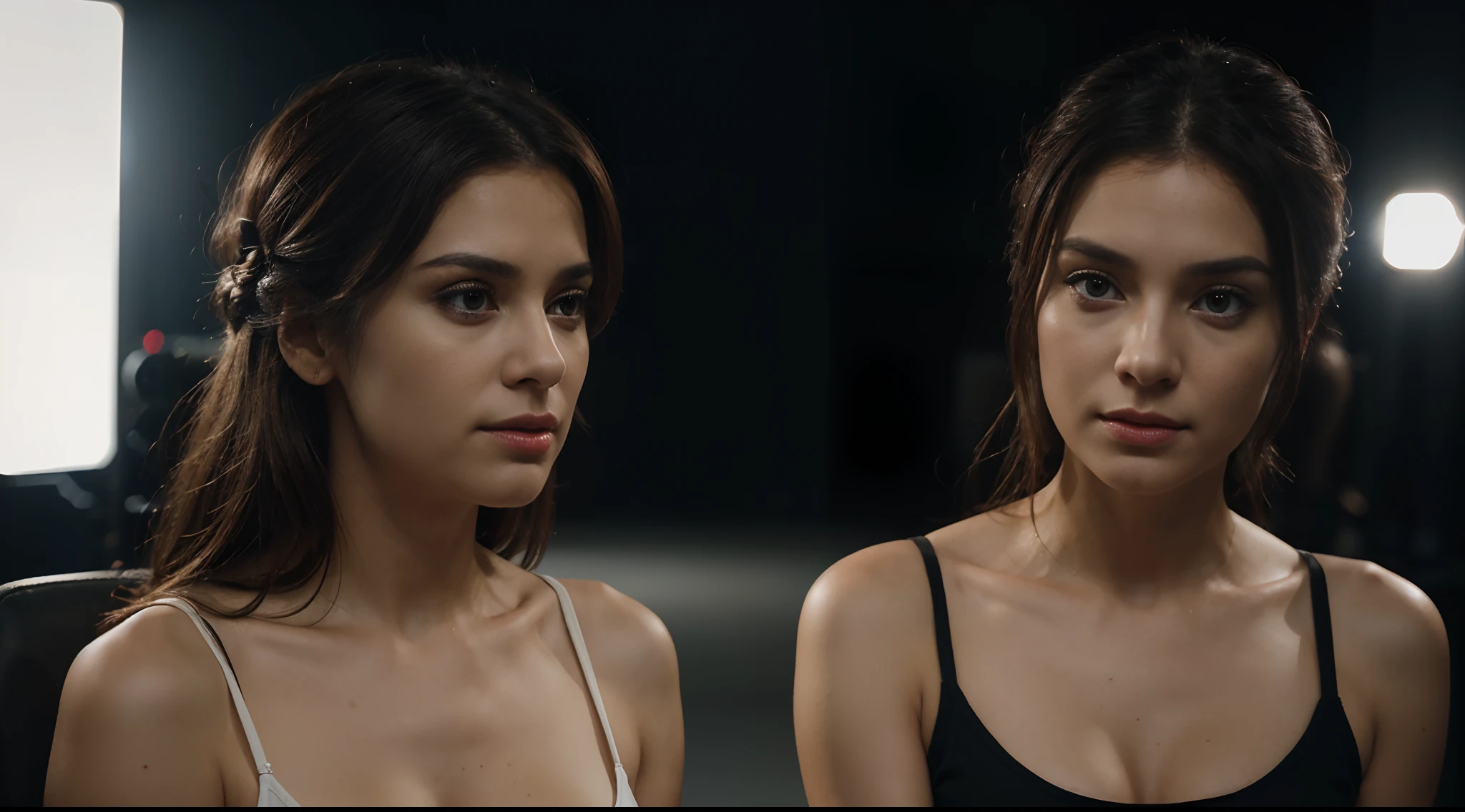 actress, participant, looking at someone else, beautiful, 8k ultra resolution, cinema lighting, ultra realistic