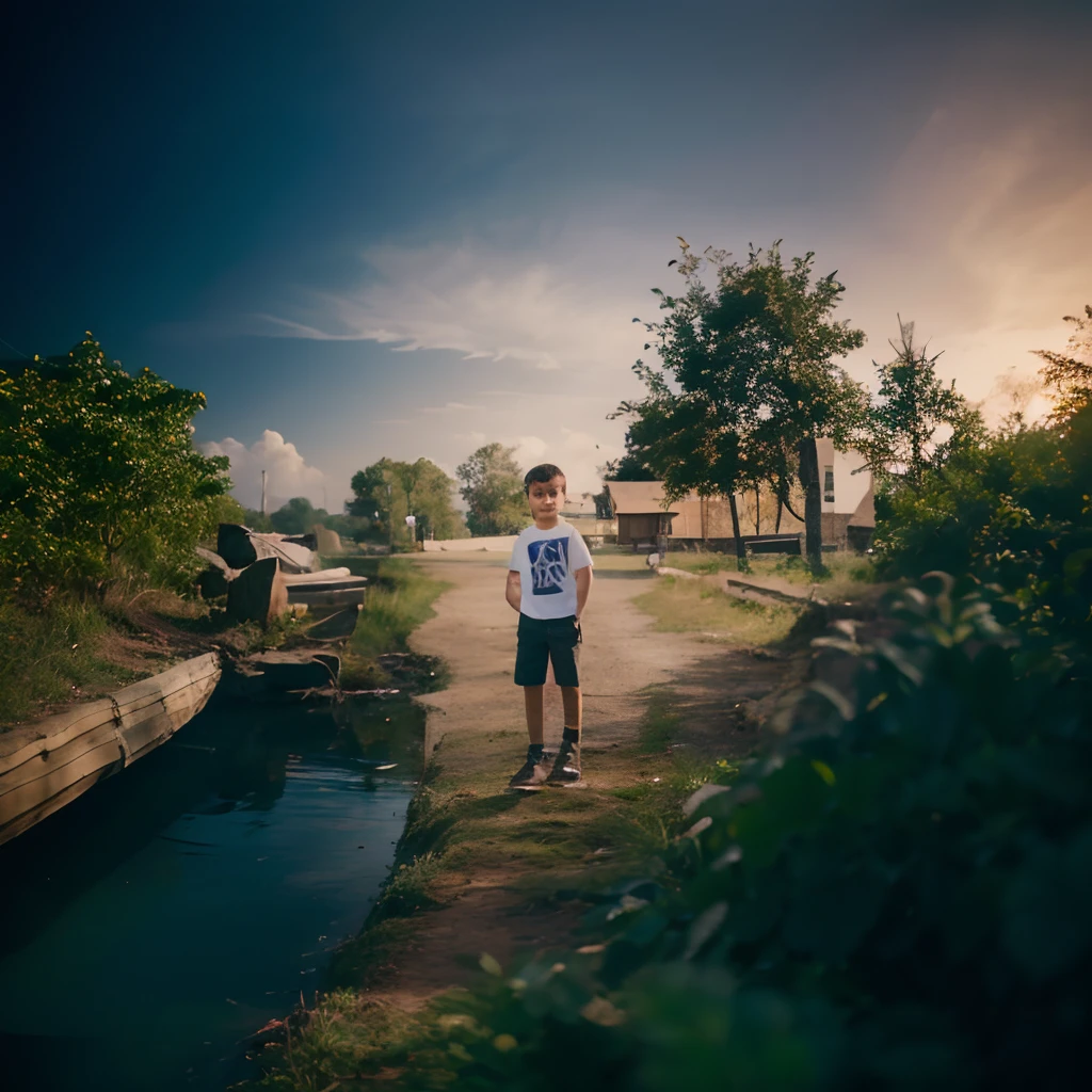 Boy in  forest
