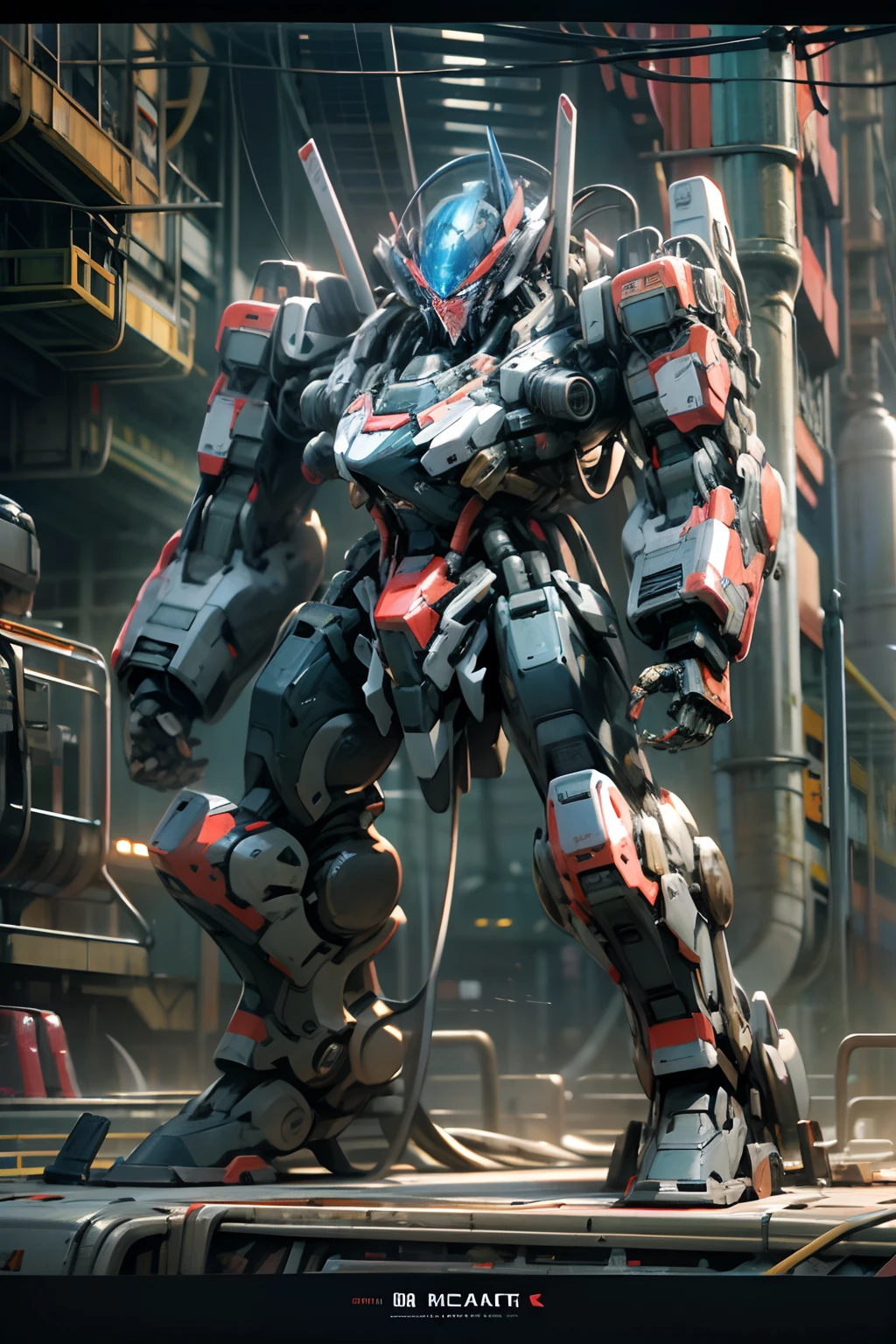 Close-up of sci-fi mecha(((Modern fashion movie poster))),(poster for),((charact)),Cool sci-fi movie art style,tmasterpiece,super-fine,Ultra photo realsisim,Hyper-realistic,best qualtiy,8K,Ultra-clear,A high resolution
