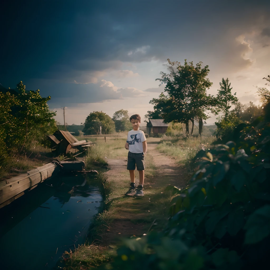 Boy in the woods
