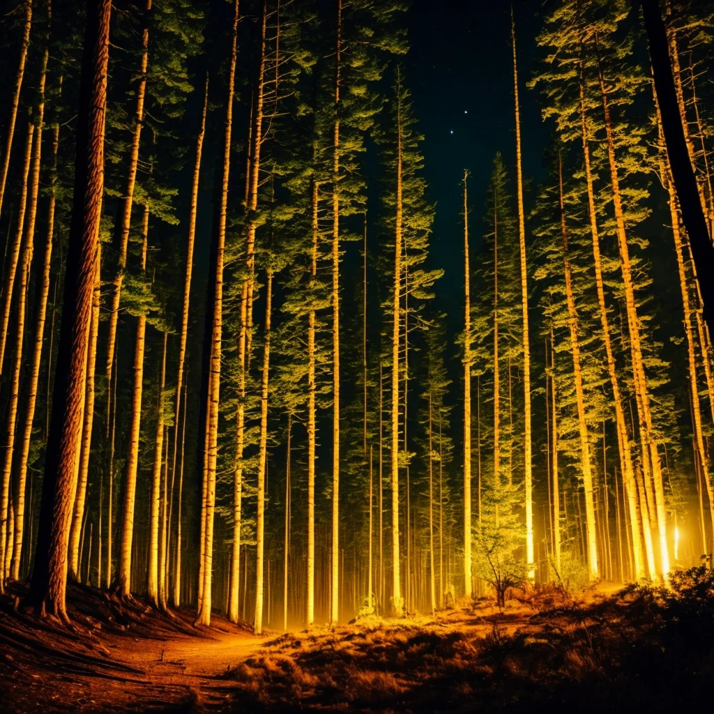 forest at night