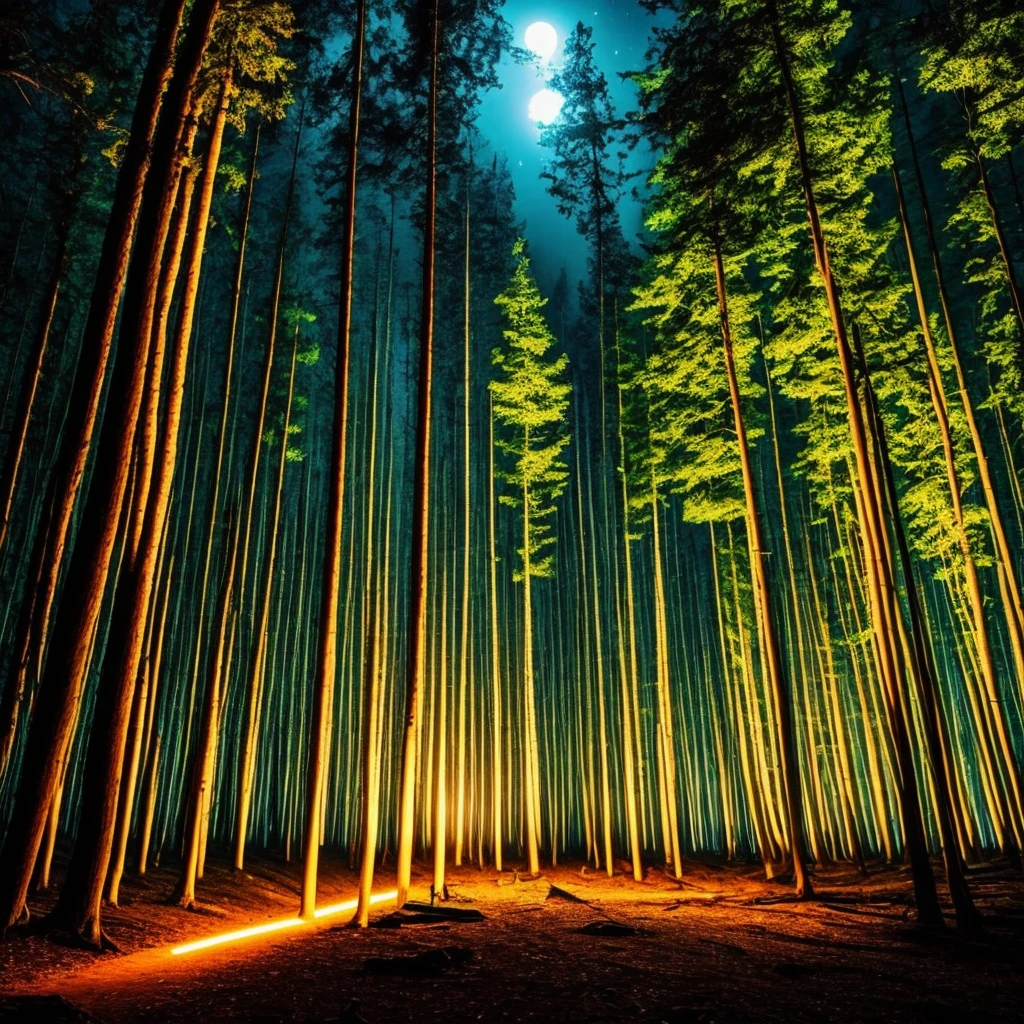 forest at night