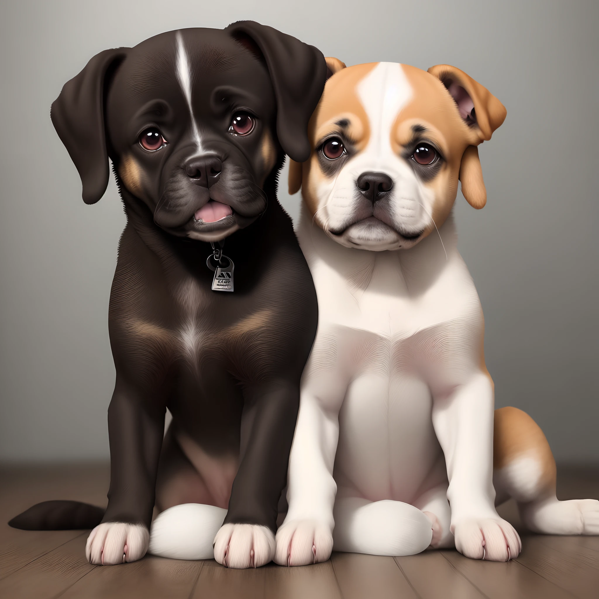 Cachorro preto e branco Shitszu