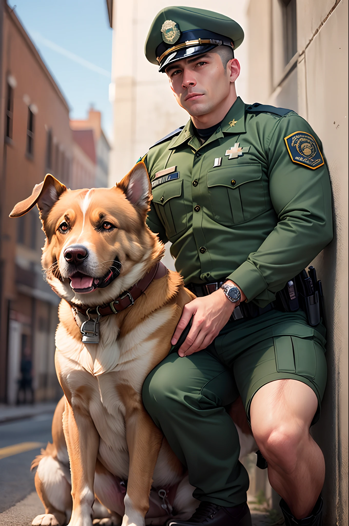 Realistic United Stated Border Patrol Agent medic gunny dog male