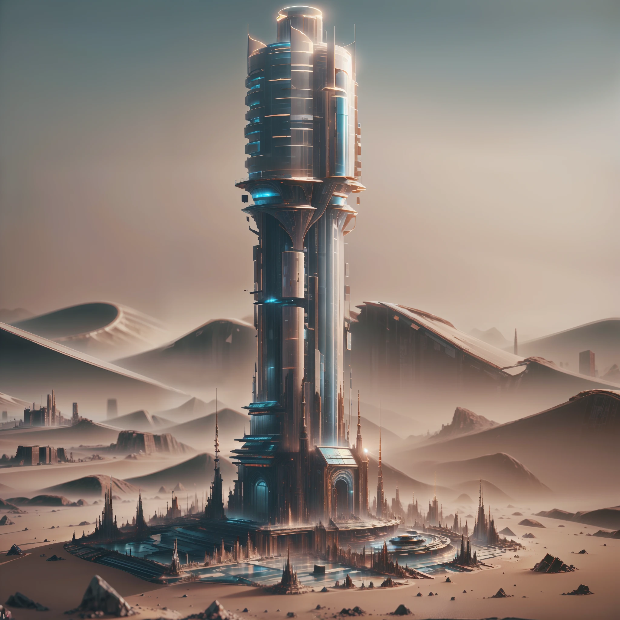 Tower on Mars and Toy is a model of what architecture would look like in the year 2500 technology --auto --s2