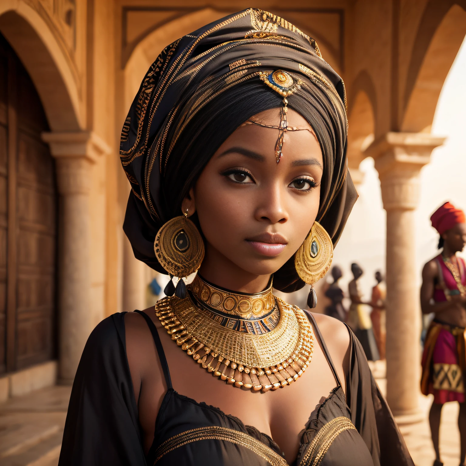 Araffe femme dans un turban et des bijoux pose pour une photo, Superbe princesse africaine, Reine africaine, Femme africaine, Princesse africaine, Bijoux africains complexes, Princesse noire africaine, femme magnifique, Beauté traditionnelle, africain, Photo d’une femme noire, portrait photographié 8 k, Belle ville femme noire seulement, Porter une robe africaine, Femme somalienne, Photo d’une belle femme