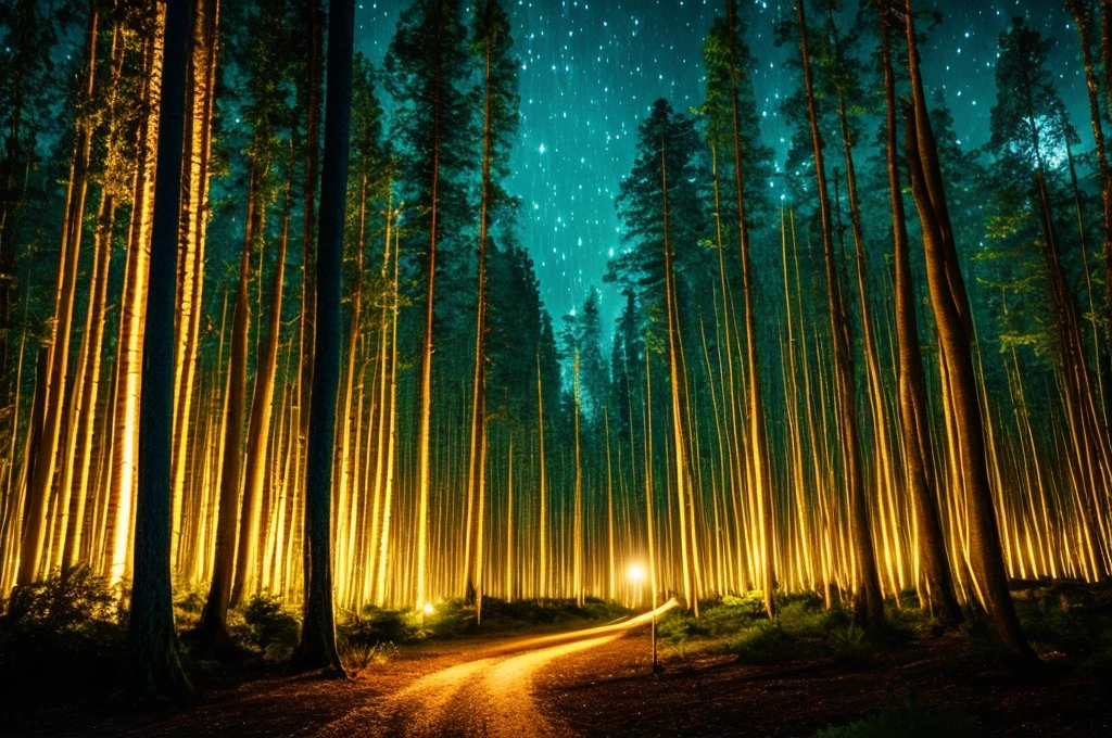 woods at night