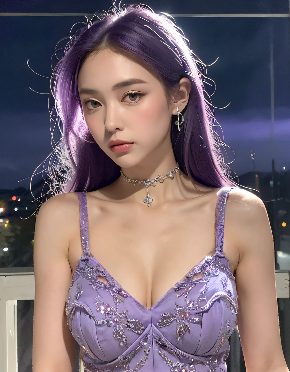 purple dress