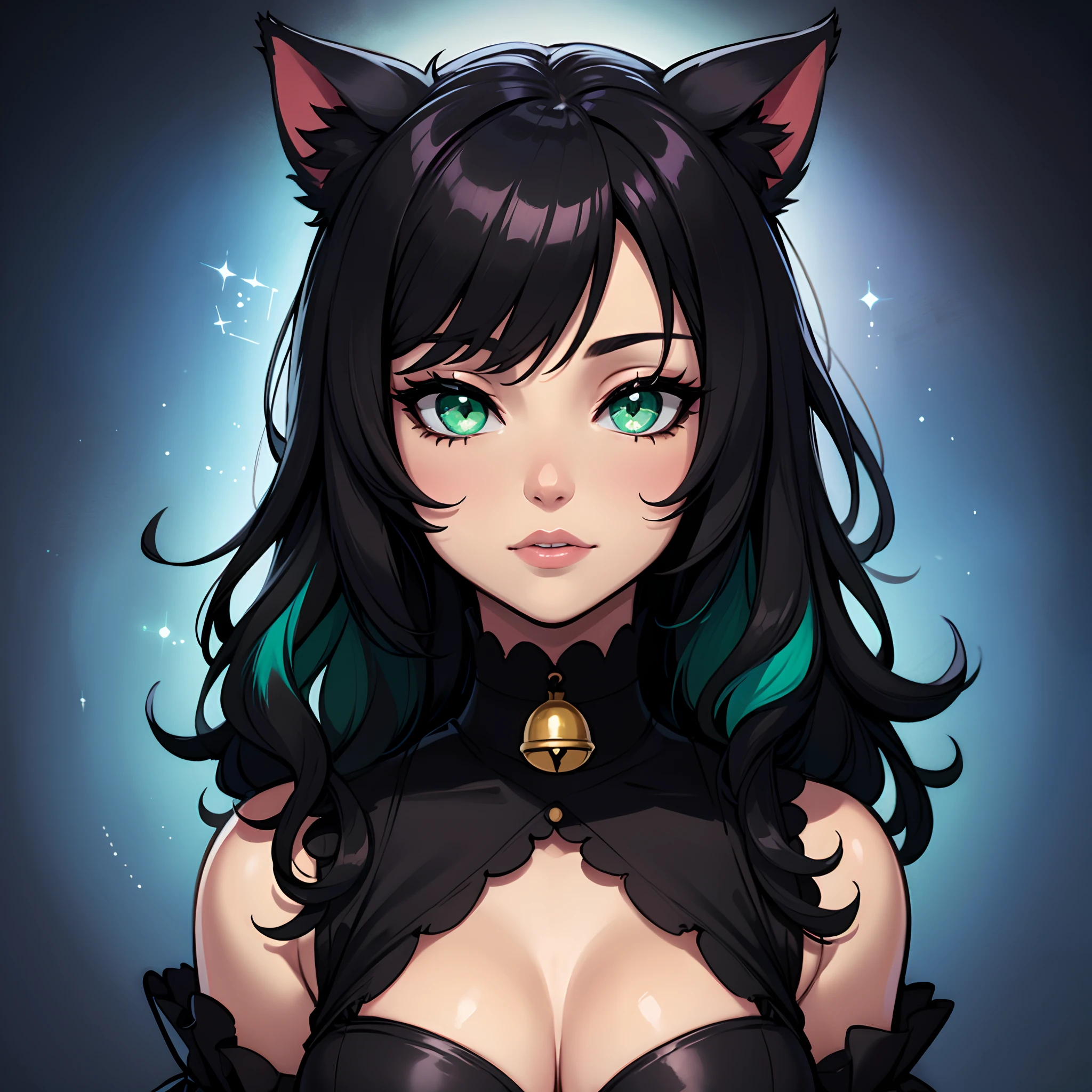 A beautiful 16 year old girl with cat ears, black hair, short double tail, crown, heart-shaped pupils, shyness, tongue sticking out, surrealism, reflected light, UHD, masterpiece, anatomically correct, textured skin, high quality, high resolution --auto --s2