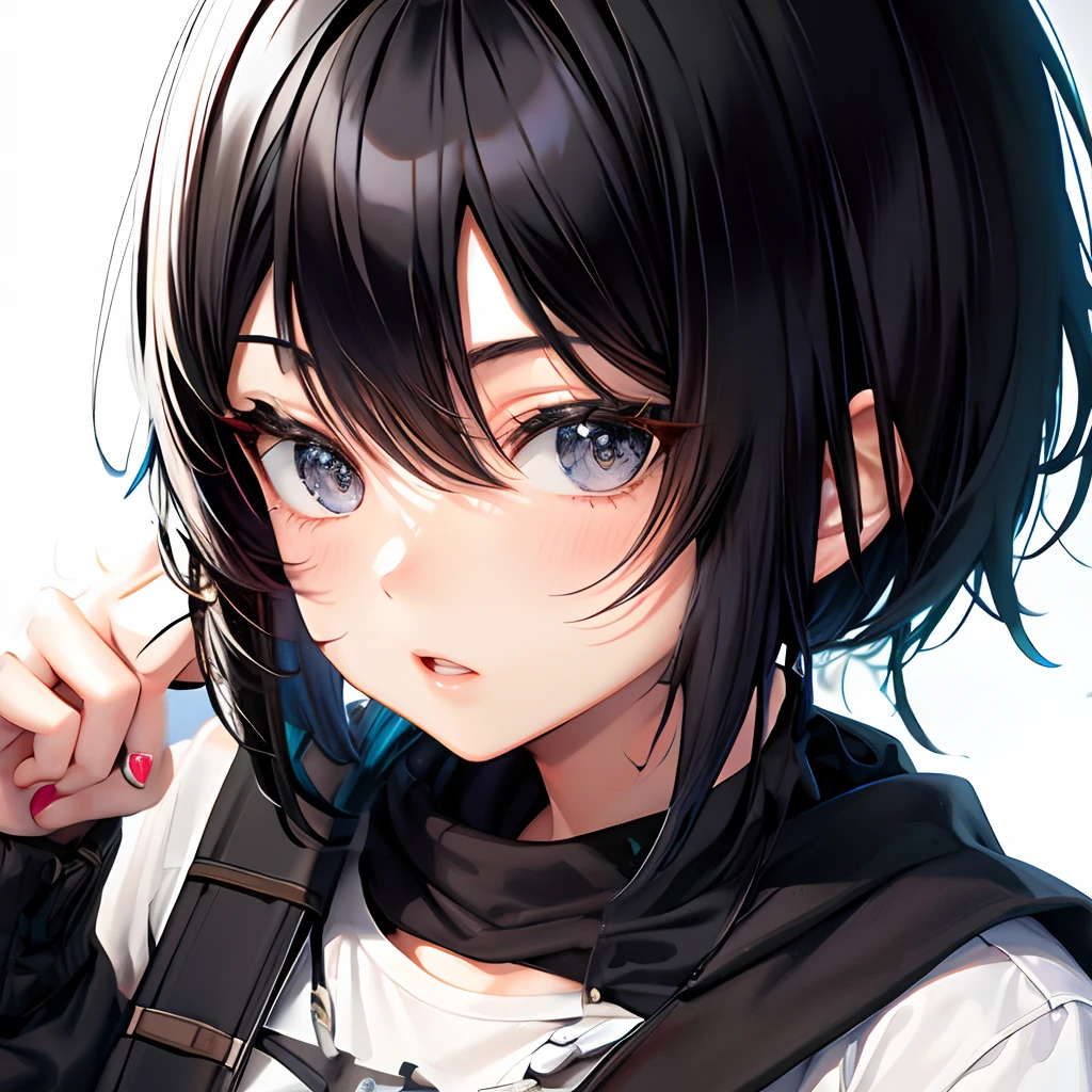 Short black hair