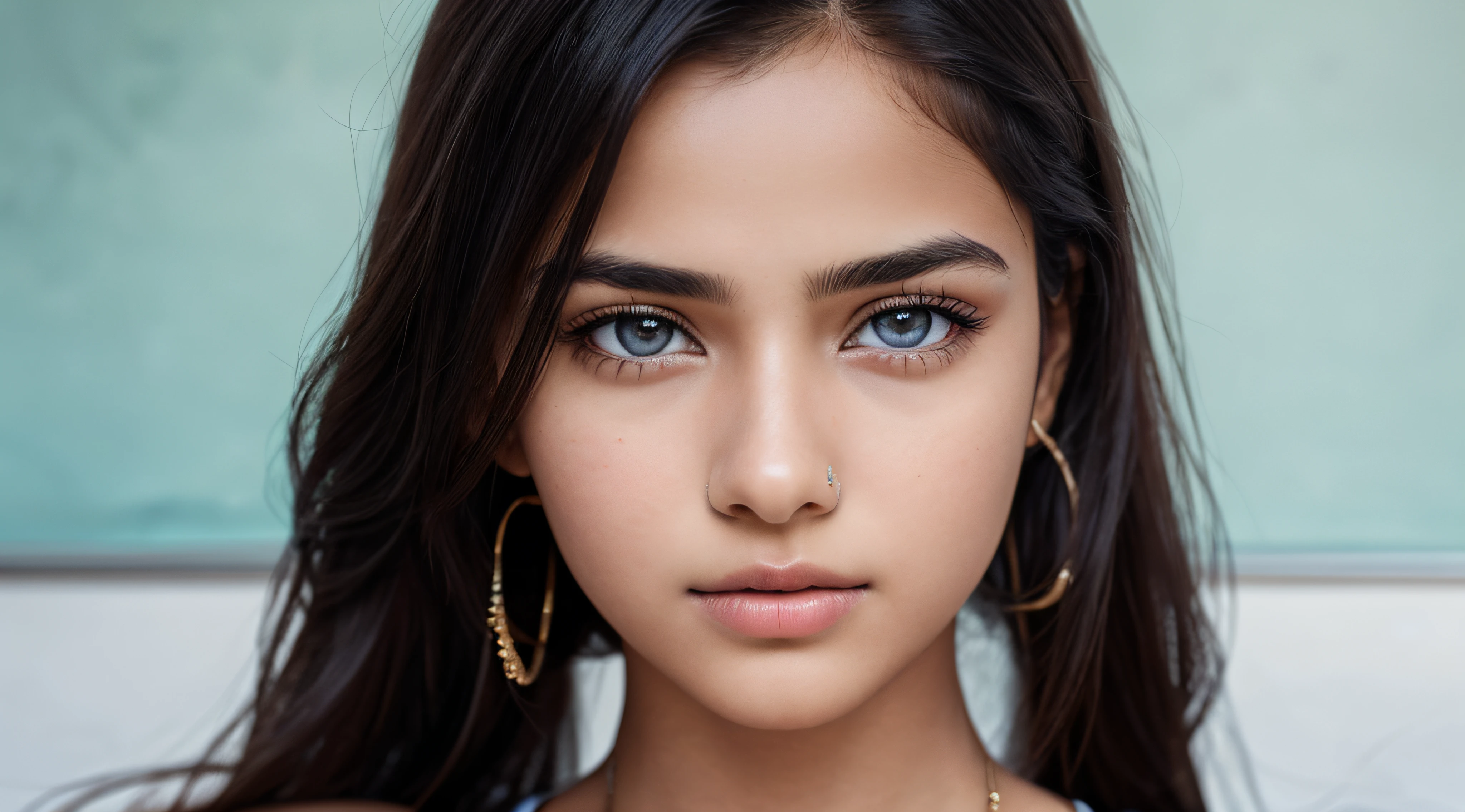 (masterpiece), best quality, expressive eyes, perfect face, 1girl, look at viewer, (16 year old Indian girl), wearing Indian school dress, big breast, ((cleavage)), small waist with visible navel, blue eyes, long hair, nsfw, sexy V-neck uniform, photorealistic, cinematic lighting, ((youthful, innocent expression)), ((casual posture)), ((beautiful hands)), ((classroom)), sitting on a bench. Hyper realistic beautiful girl, hyper realistic photography, girl with toned body, with black hair, masterpiece, 8k