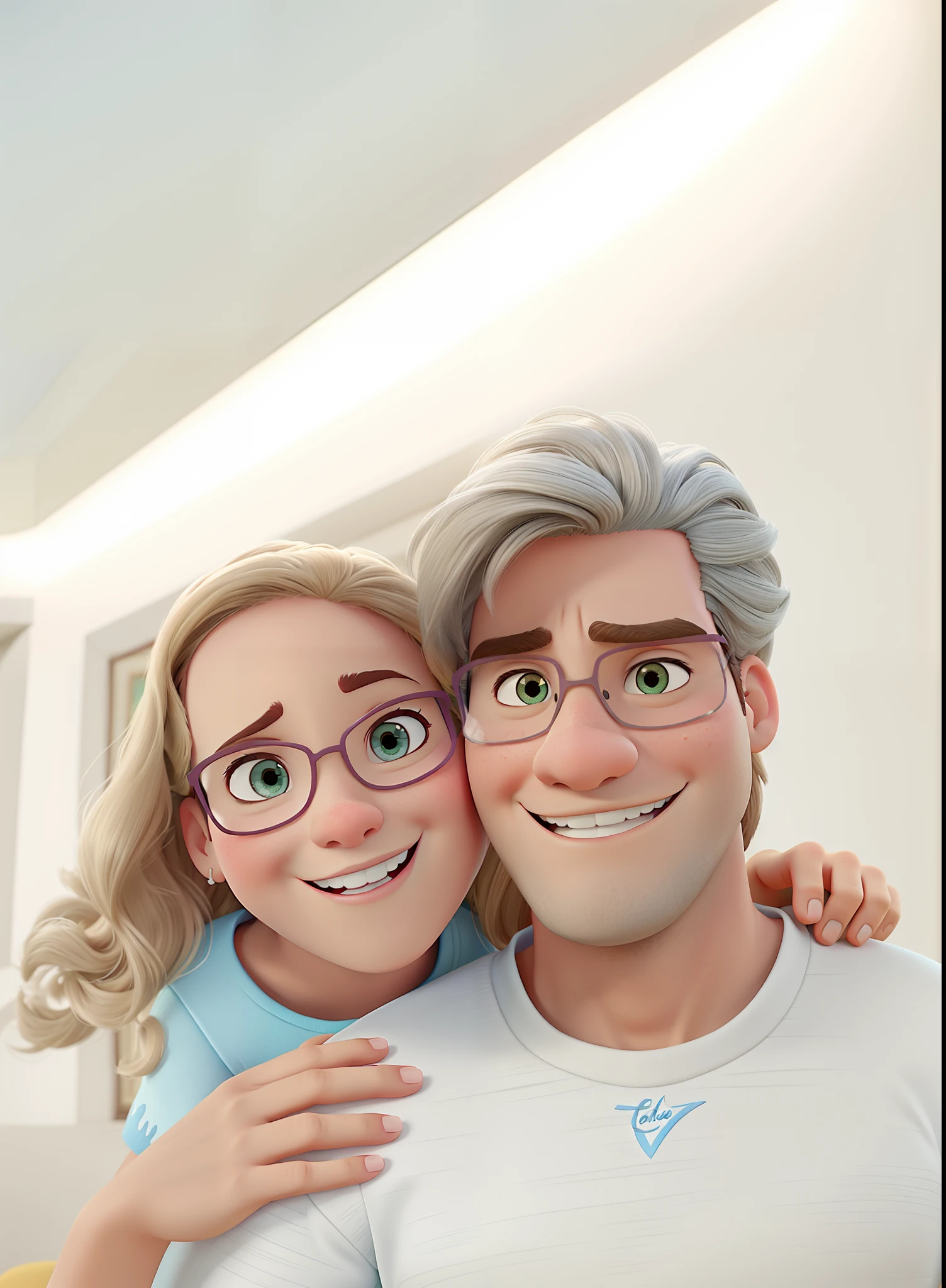 casal no estilo disney pixar, alta qualidade, melhor qualidade