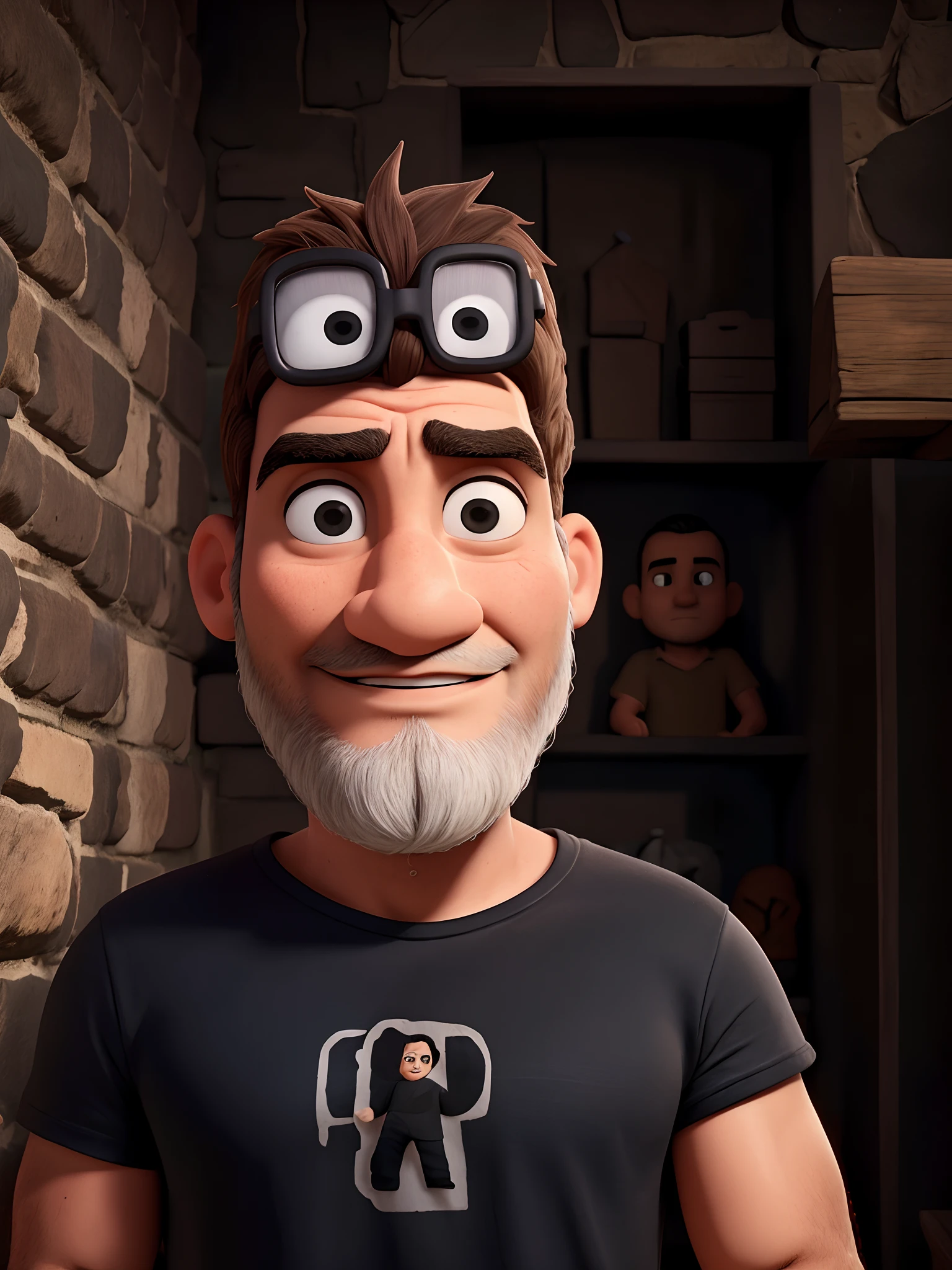 RETRATO, HOMEM, 32 ANOS, CAMISETA PRETA, graves, OLHOS MEIO FECHADOS