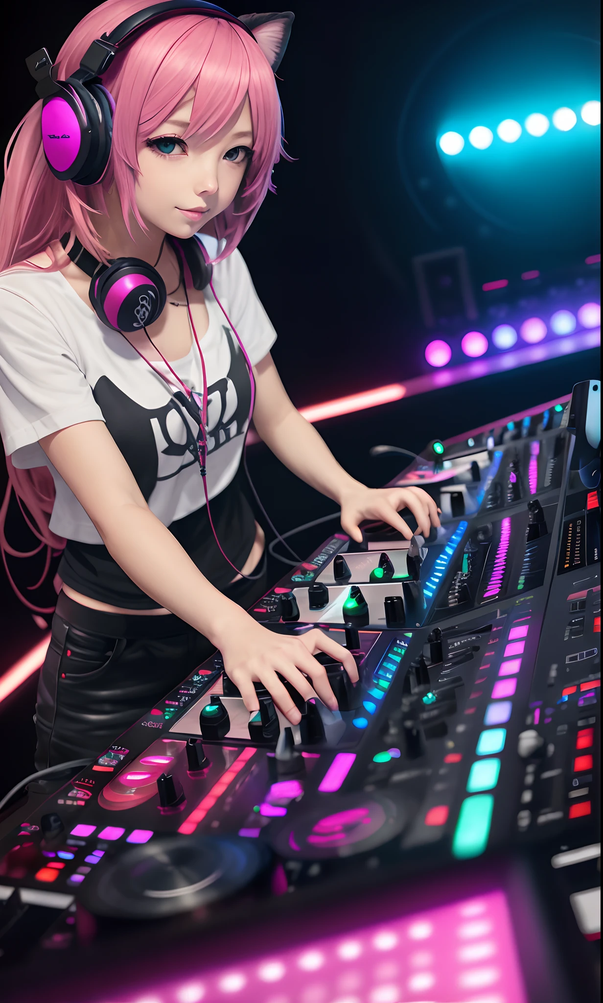 Anime dog girl djing