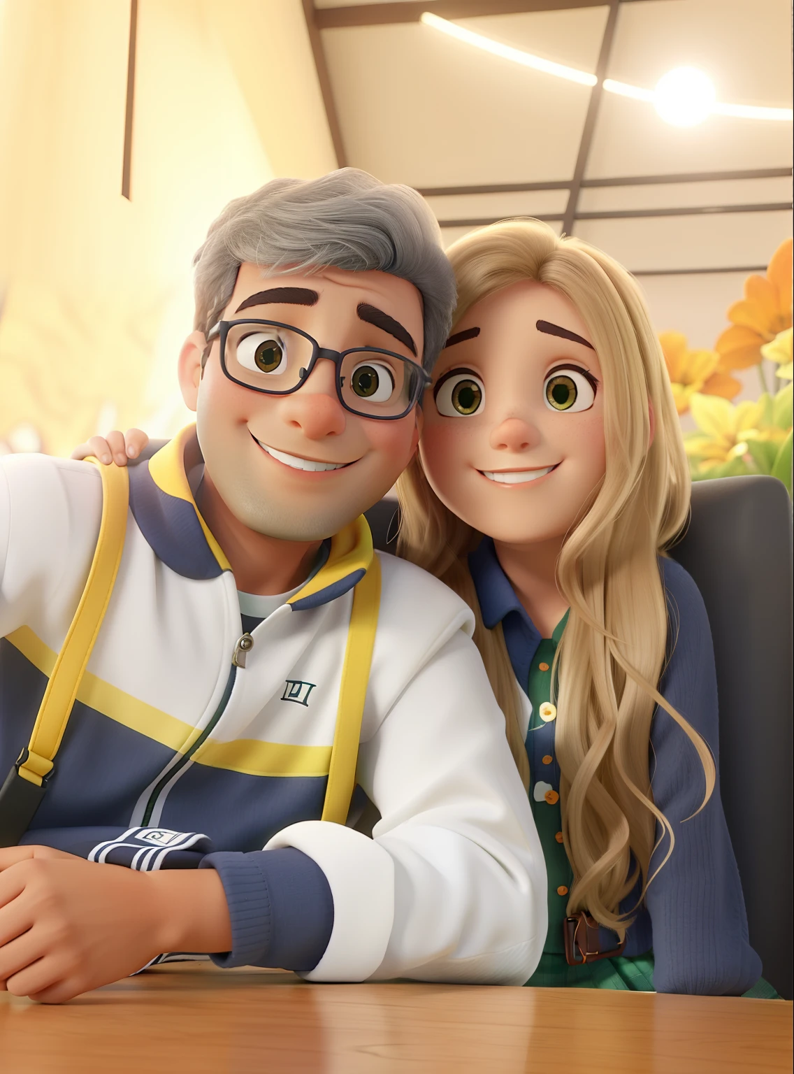 Um lindo Jardim no fundo da imagem