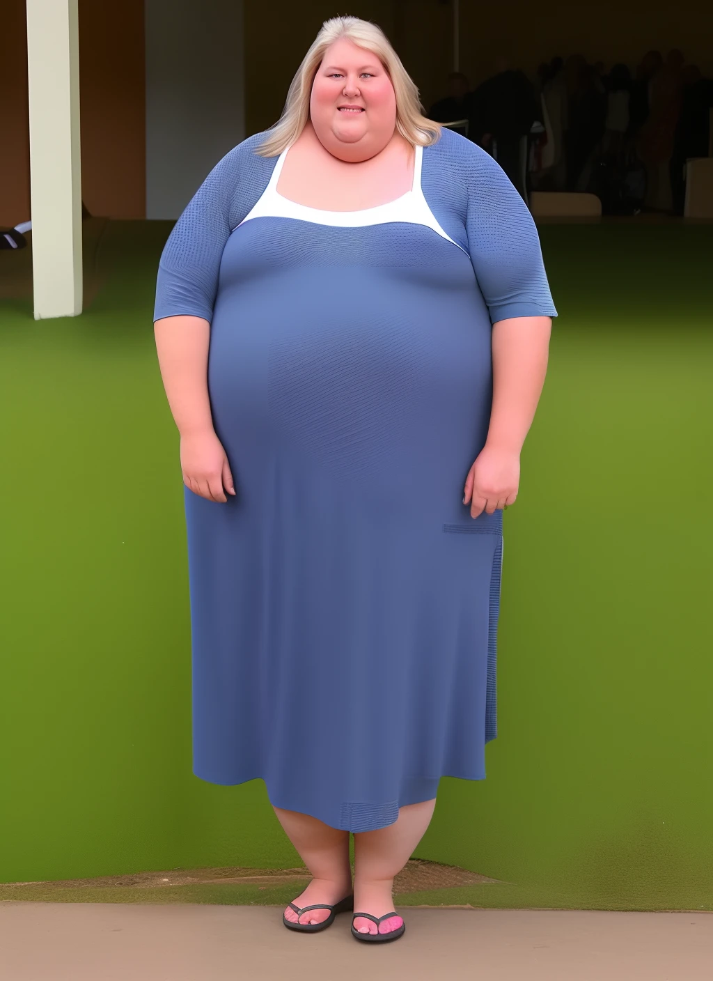 A 4’10”, 350 pound woman
