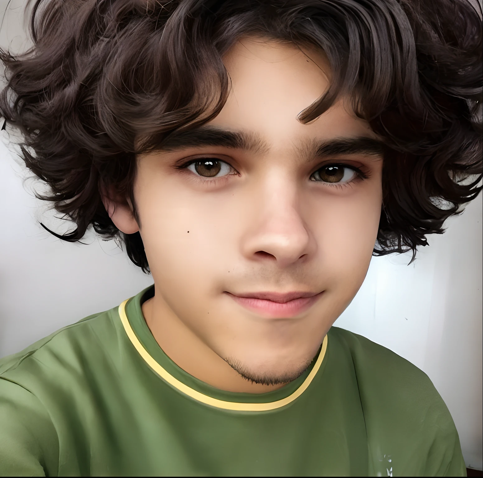 Personagem menino de 17 anos tupete