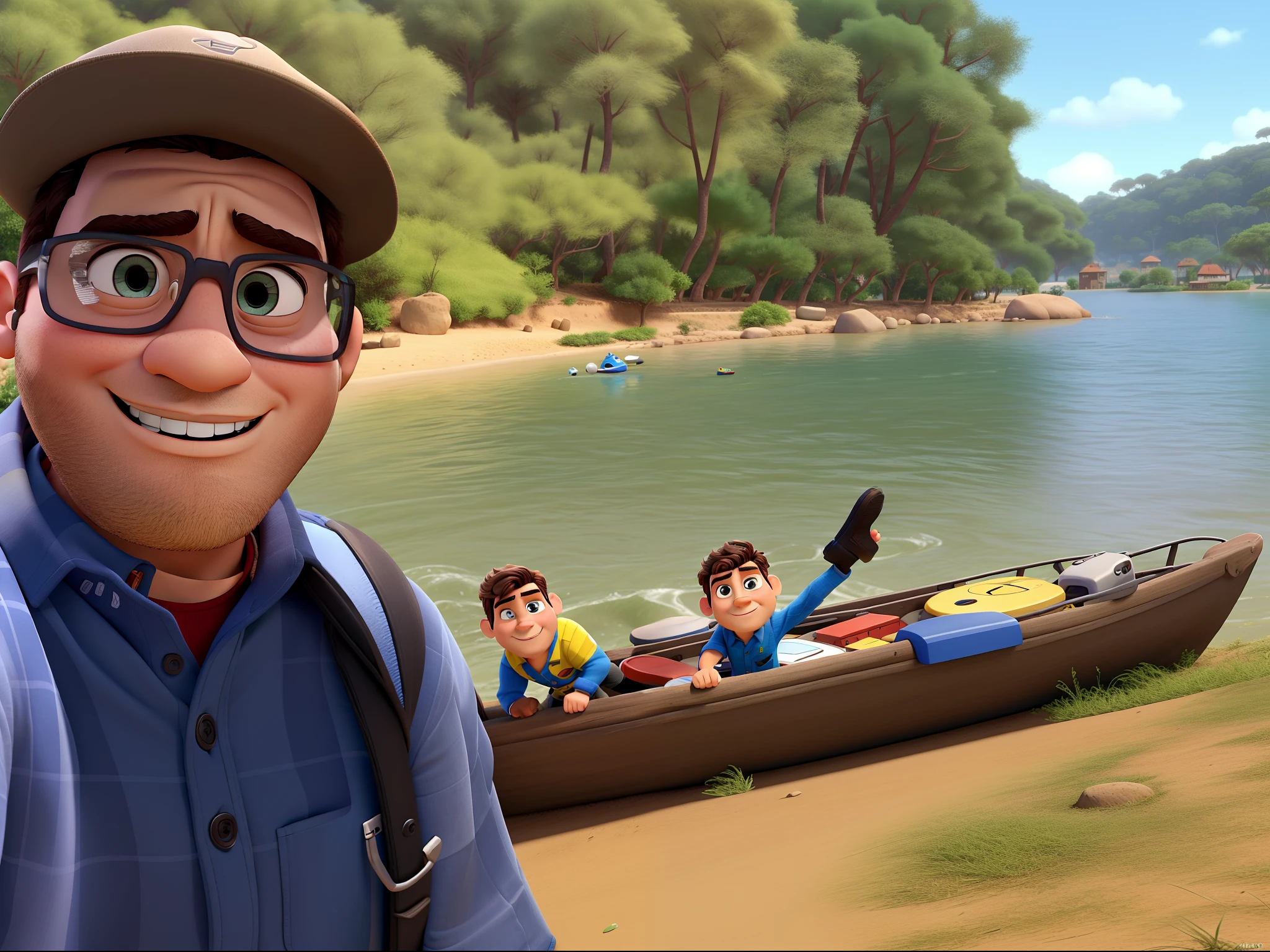 Homem estilo pixar, alta qualidade, melhor qualidade