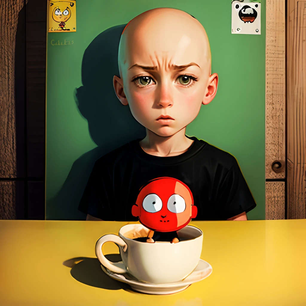 Mugshot of cartoon character calliou