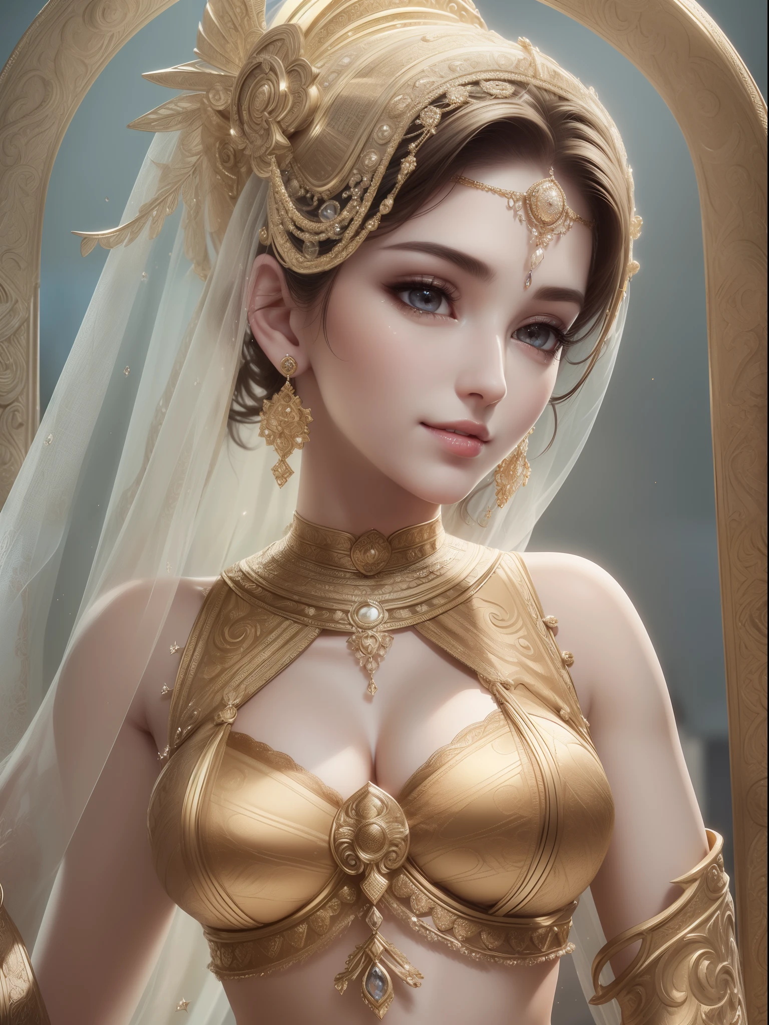 (Best Quality), (Ultra Precision), (16k,Ultra Realistic),(Sharpness), Art, Detailed Detailed, (((Goddess)))), (Perfect and Unbreakable Body Depiction), (Perfect Balance), ((Adult Woman in Early Twenties)))), (Beautiful Detailed Face), Beautiful Lips, Smile, (Detailed Cloth Texture)(Detailed Skin Texture), (Ultra High Definition), (Ultra Detail:1.3), Glamorous, Ancient Rome,