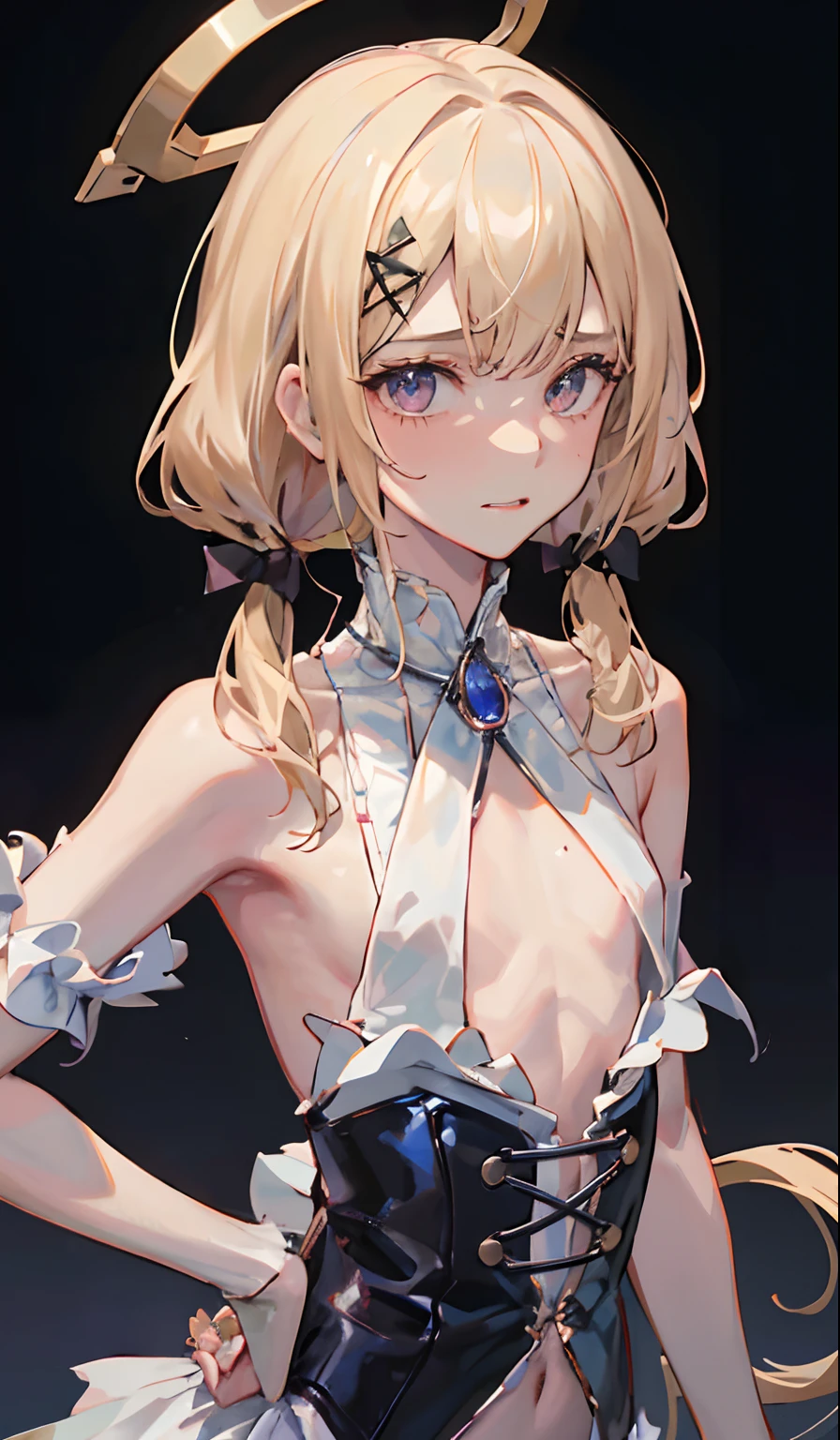 Perfect picture,{masculine1}{Maiden 1},{masturbation}{barechested}{humiliating},{まんこくぱぁ},10yaers old,4K picture quality, Cinematic,,{Gamine},{Moderate body and chest,}, a blond,cute little,