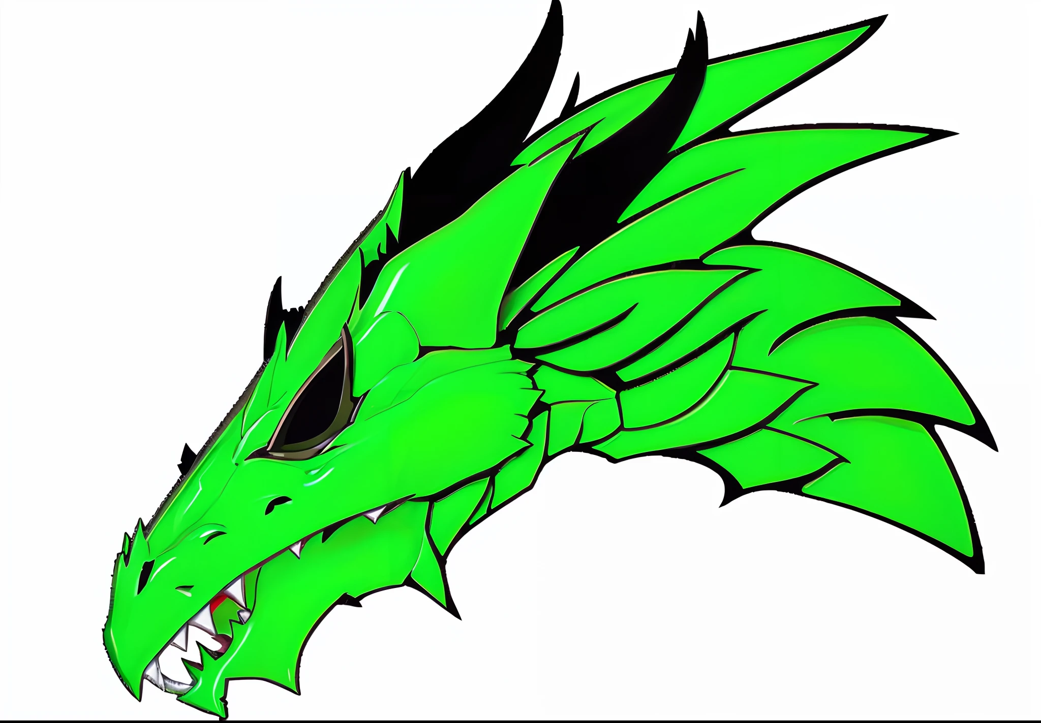 a green dragon head with sharp teeth and sharp teeth, dragon head! green dragon, sleek dragon head, dragon head, massive green dragon!!!, well designed female dragon head, dragon face, dragon maws hot art, dra the dragon, smooth lines, very nice lines, no distortion, amazing details, fierce looking, aggressive looking, and amazing details