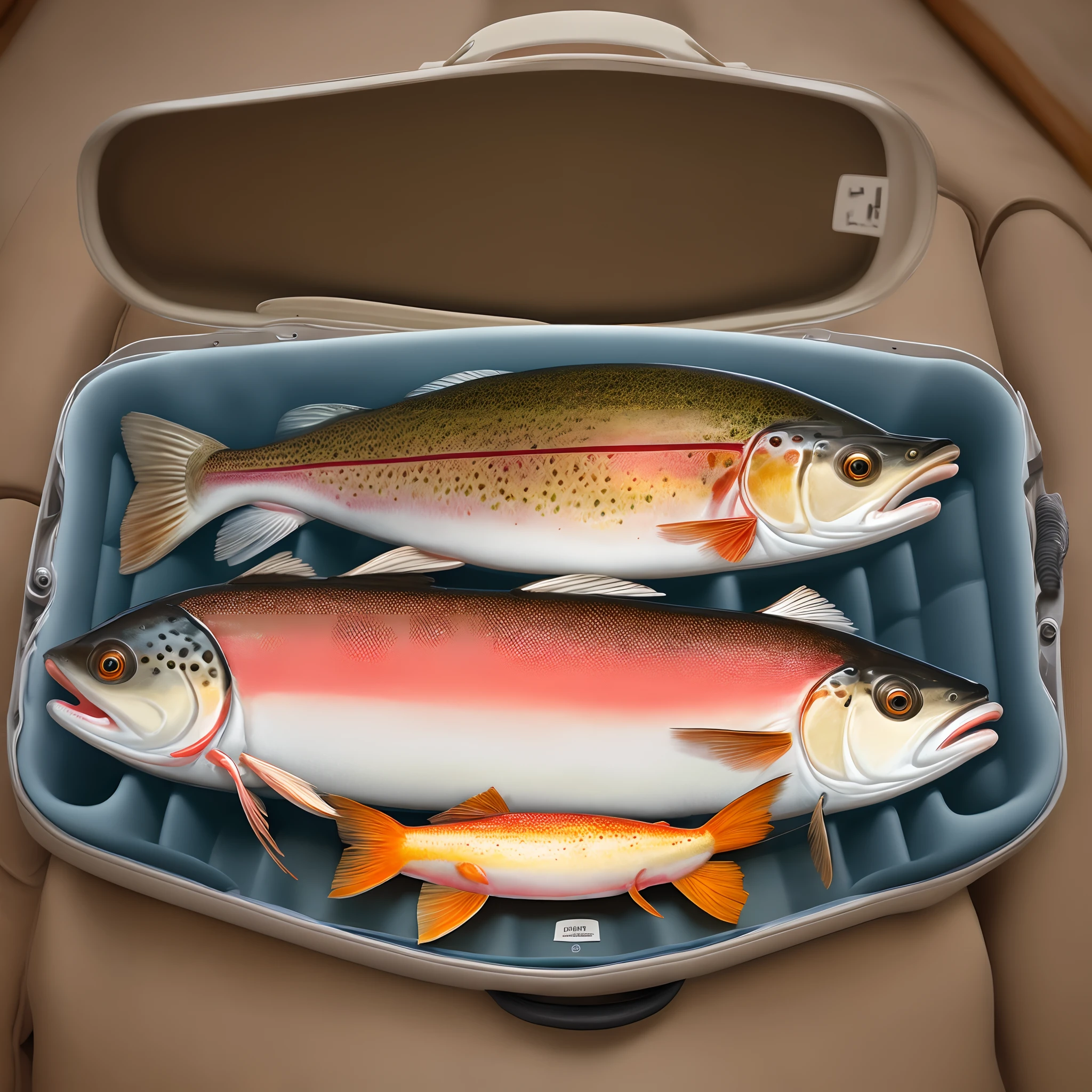 Fly Rod surrounded by trout
