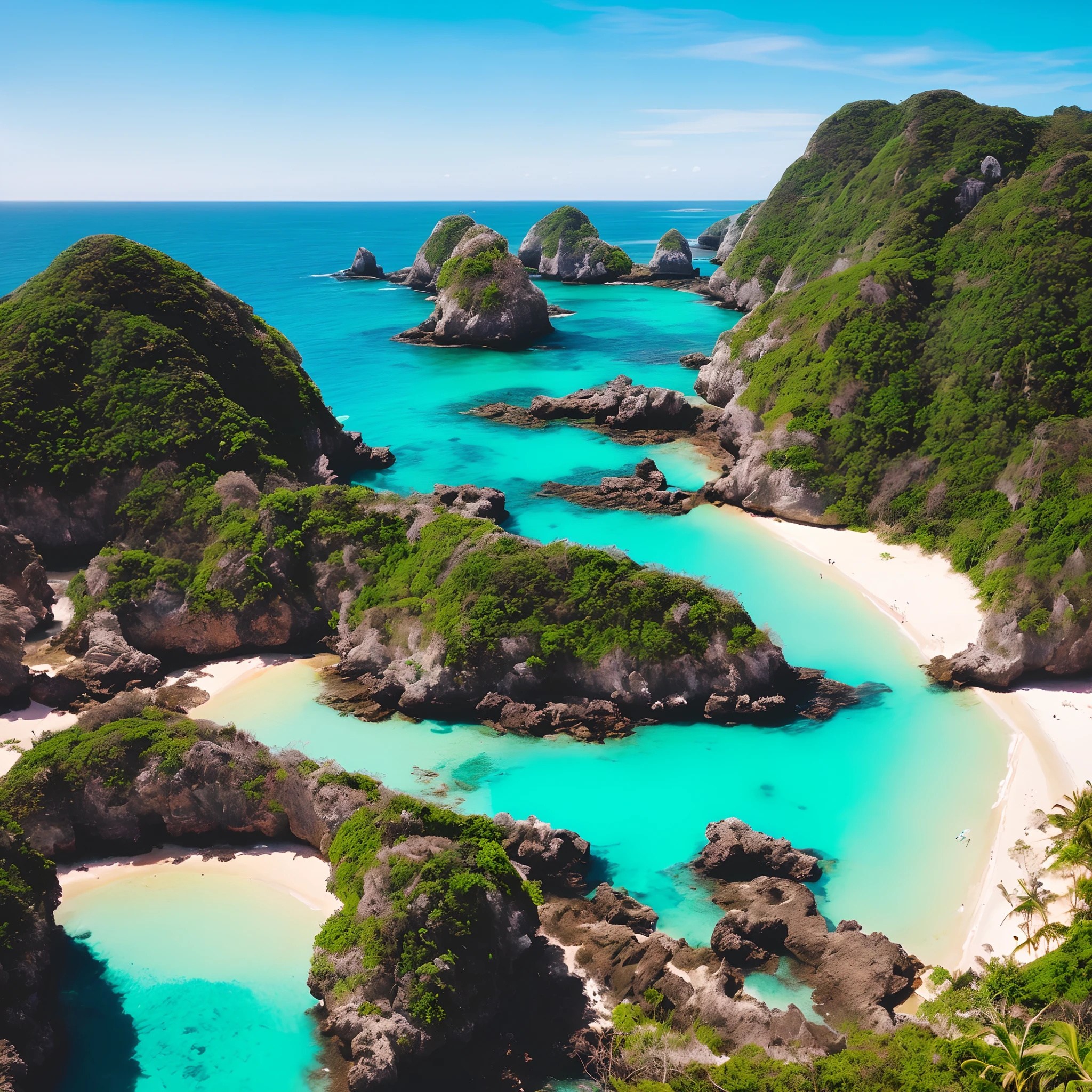 Crie uma paisagem em 4K para ser usado para um stories do instagram, cor azul e areia, para divulgar uma artista de jazz, soul, pop, em um bar frente mar, Modern rustic
