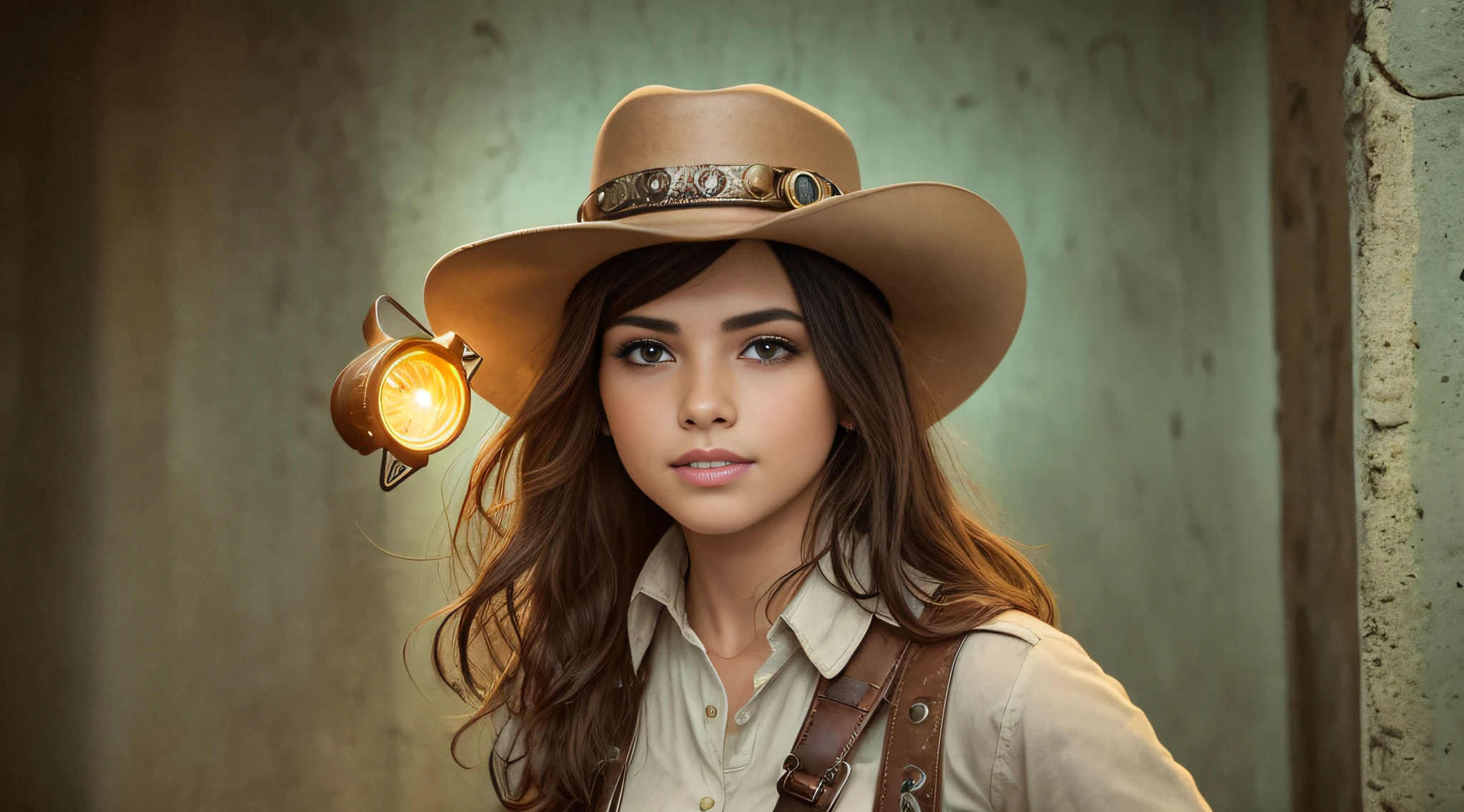 Girl in a cowboy hat holding a flashlight, segurando uma lanterna, vaqueira,  sob lanterna, Cowgirl ocidental, vestido como um xerife ocidental, vaca-Meninam Menina em roteampunk, Female cowgirl, Menina, Directed bda Sutton, barnet, Uplighting, foto da Menina, wearing a cowboynext gen, retrato Menina robusta