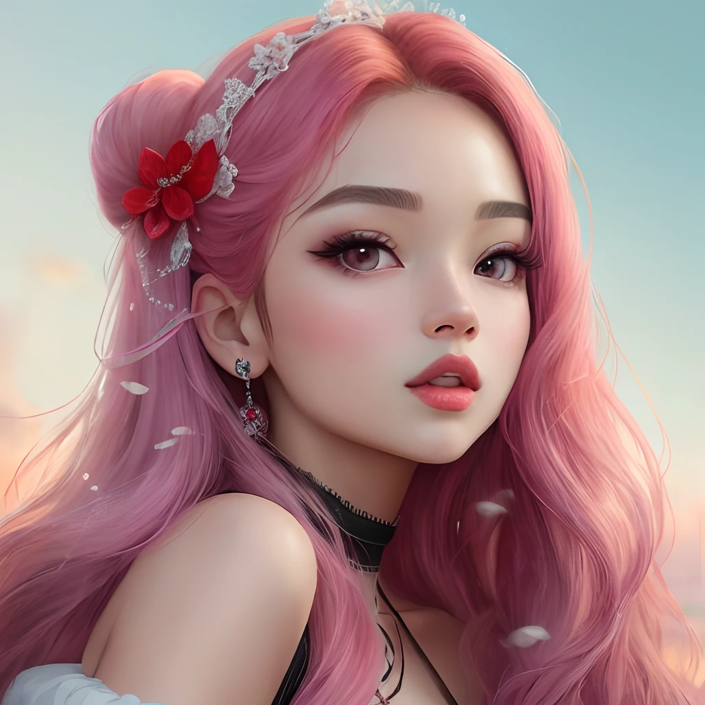 Jennie de Blackpink con ojos grandes y labios gruesos