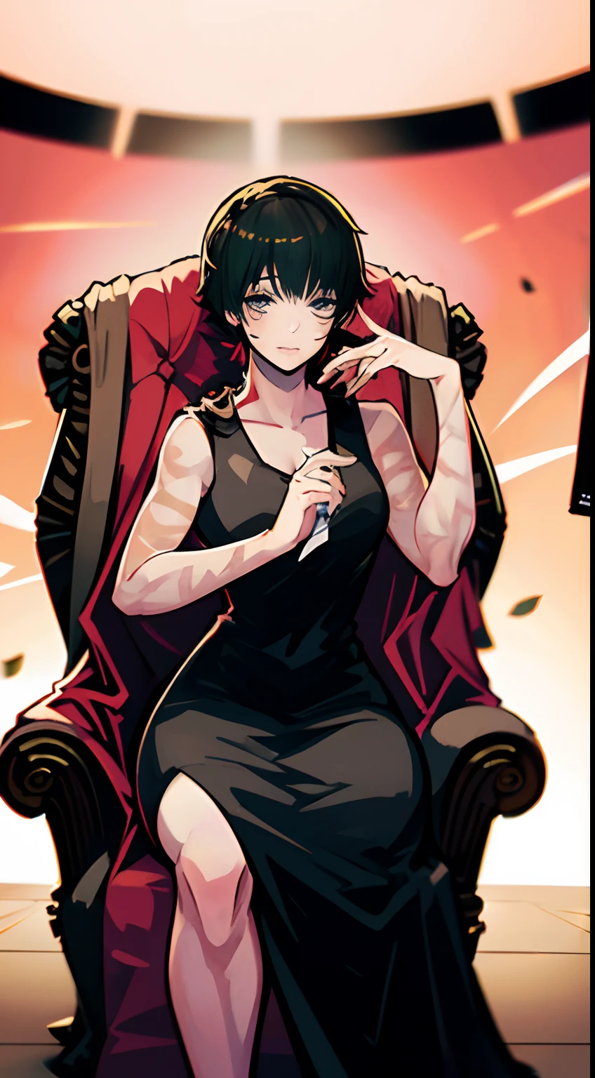 MakiZenin, la cara es :9,1714884241], Elegant high-class elite secretary in business shirt, Sit in a chair，Trabajar en una oficina、Usar un traje de negocios estricto, (Use pantimedias)、(Pelo de capa corta)、piernas cruzadas, Use tacones de alta gama、 (muslos y falda), Chica con camisa, vestido con traje, vestido con traje, vestido con traje, Comerciante, Ropa de negocios, con traje negro, Use camisas y faldas, Mujer con traje, Vestimenta de negocios, Ropa de negocios, Foto RAW, (8k、highest qualityr、tmasterpiece:1.2)、(Detalles intrincados:1.4)、(Fotorrealista:1.4)、Representaciones de octanaje、Renderizado 3D complejo Ultra detalle, Estudio Luz suave, Luces de llanta, Detalles vibrantes, Super details, Texturas de piel realistas, Detalle Cara, Hermosos ojos de detalle, Fondo de pantalla muy detallado de CG Unity 16k, Maquillaje - maquillaje, (Antecedentes detallados:1.2), Desnudo en los muslos!!!,