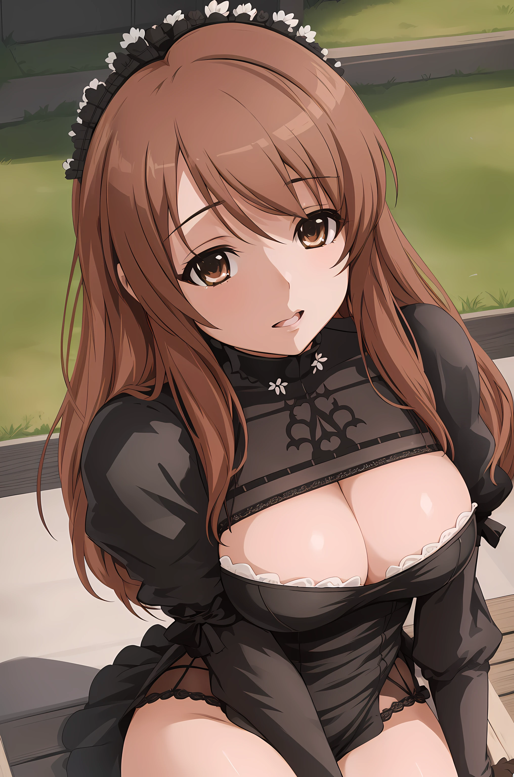 asahina mikuru, seductive, (yorha 2B), ultra detailed, beautiful, masterpiece, high quality, high resolution, sunlight, delicate face, beautiful and highly detailed skin, realistic skin details, sharp focus,