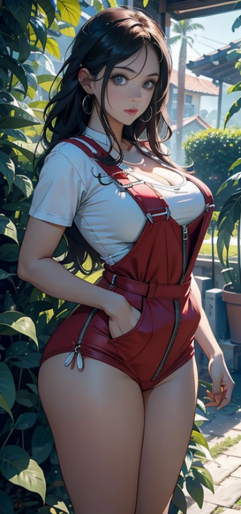 1Feminino，35 anos，esguio，熟妇，seios gigantescos de decote，seios grandes cintura fina，pernas finas，Pornographic exhibition， solo，（Antecedentes com：ln a floresta，a floresta tropical，in summer） Ela tem longos cabelos loiros，standing on her feet，suar profusamente，encharcado por todo o corpo，visto de frente， cabelos lisos， mostly cloudy sky，（（（tmasterpiece），（Muito detalhado CG unidade 8k papel de parede），melhor qualidade，cinmatic lighting，fundo detalhado，belos olhos detalhados，pupilas brilhantes，（Muito fino e bonito），（Beautiful and detailed eye description），Ultra - Detalhado，tmasterpiece，）），Facing the camera squarely，（foto de corpo inteiro），A high resolution，Ultra - Detalhado），revelando seios，Genitalia only，  bojo，legs are open，Criado sexy，dedos de camelo，tez corada，Boquiaberto，Fachada，Ouro Saint Seiya（Usando：Uniforme da Mulher-Maravilha，Uniforme do Homem de Ferro，red overalls，）