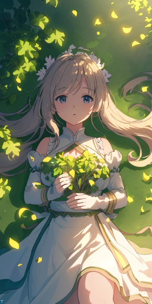 Masterpiece, best quality, (very detailed CG unity 8k wallpaper) (best quality), (best illustration), (best shadows) Nature's delicate leaves petals of various colors falling in the air light Tracking, super detailed --v6