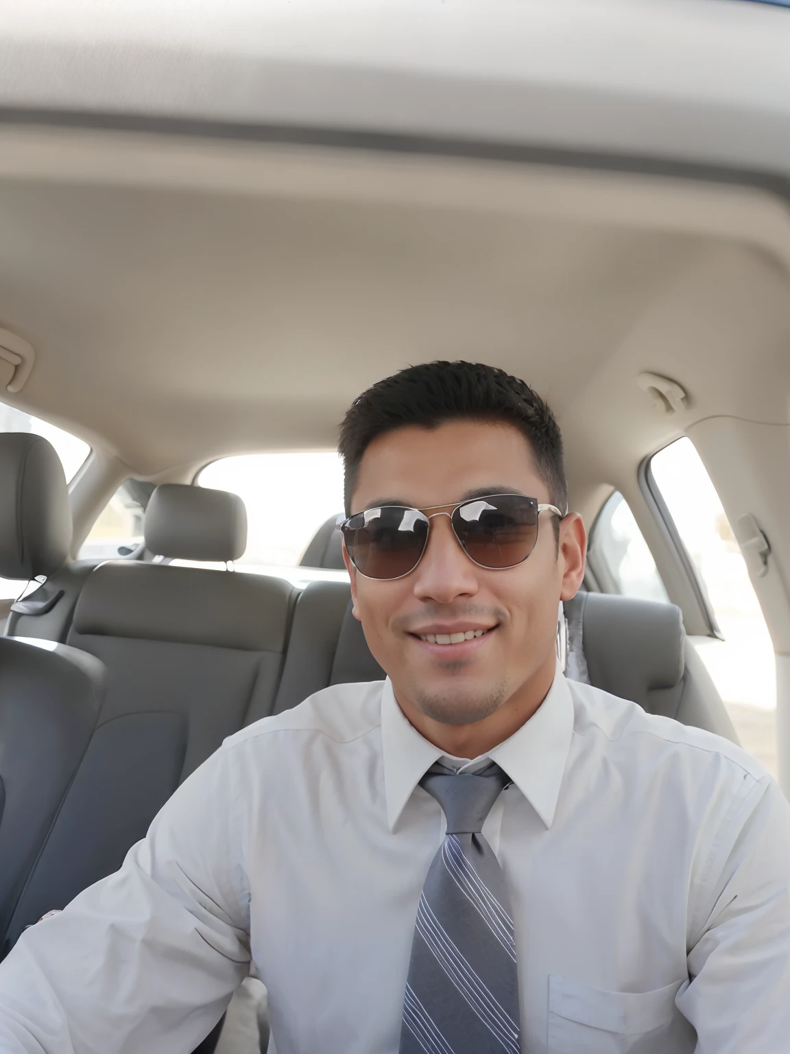 Smiling man in sunglasses and tie in a car, foto do perfil, Brad, Luis Nieves Sr., ready for a meeting, parecendo feliz, muito ligeiramente sorridente, foto selfie, papai, imagem profissional, Foto de perfil, Ted Nasmit, foto de perfil profissional, imagem de perfil, olhando para frente, smiling at camera, david rios ferreira, muito bobo olhando, Jemal Shabazz