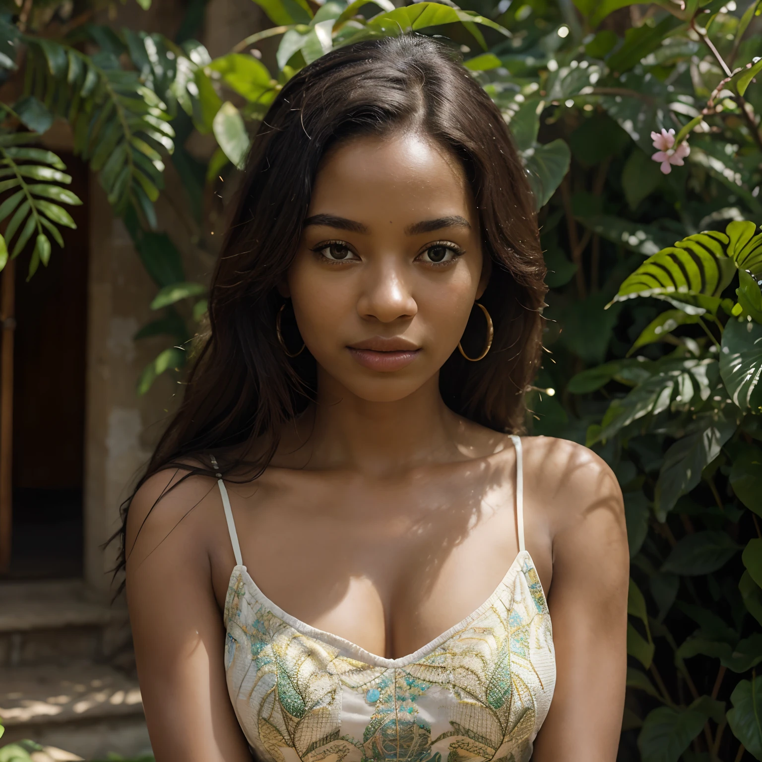 A detailed prompt for the given theme could be as follows:
"(best quality, highres, realistic:1.2), ultra-detailed, African girl with natural beauty, expressive eyes, captivating lips, flawless skin, vibrant hair, and stunning features. She is portrayed in a lush garden surrounded by vibrant flowers and lush greenery. The sunlight gently illuminates her face, creating a warm and ethereal glow. The artwork is rendered in a realistic style, capturing every intricate detail and texture. The colors are vivid, showcasing the richness of her heritage. The overall scene exudes a sense of tranquility and natural beauty, inviting viewers to appreciate the diversity and beauty of African culture."
Please make sure to adhere to the guidelines and avoid any explanations or unnecessary sentences in the prompt. The prompt should be within the word and tag limit specified.