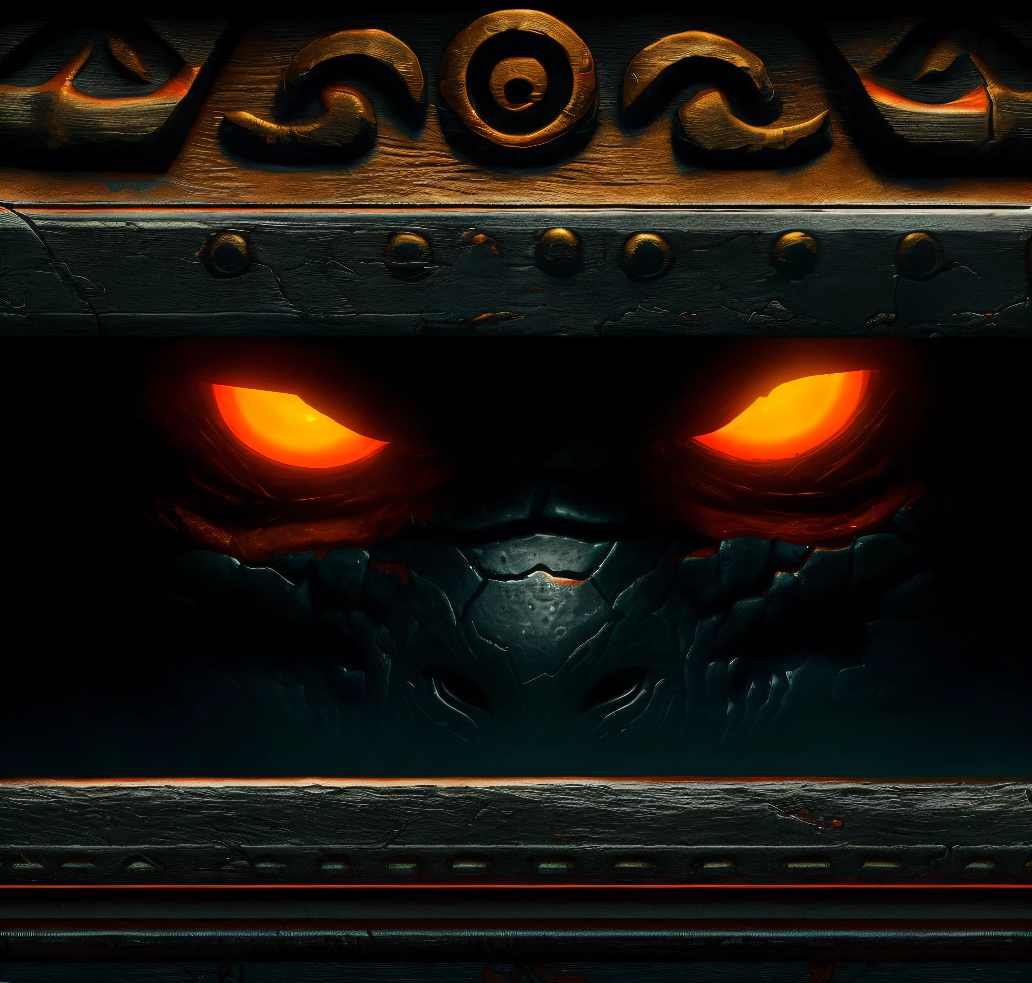 a close up of a demonic looking face with glowing eyes, diablo 4, from warcraft, warcraft artwork, deathwing, diablo, album art, dungeons, from doom and warhammer, blizzard warcraft, balrog, profile picture 1024px, wow 4 k detail fantasy, warcraft, intimidating glare, doom eternal, in style of wold of warcraft, glowing ember eyes