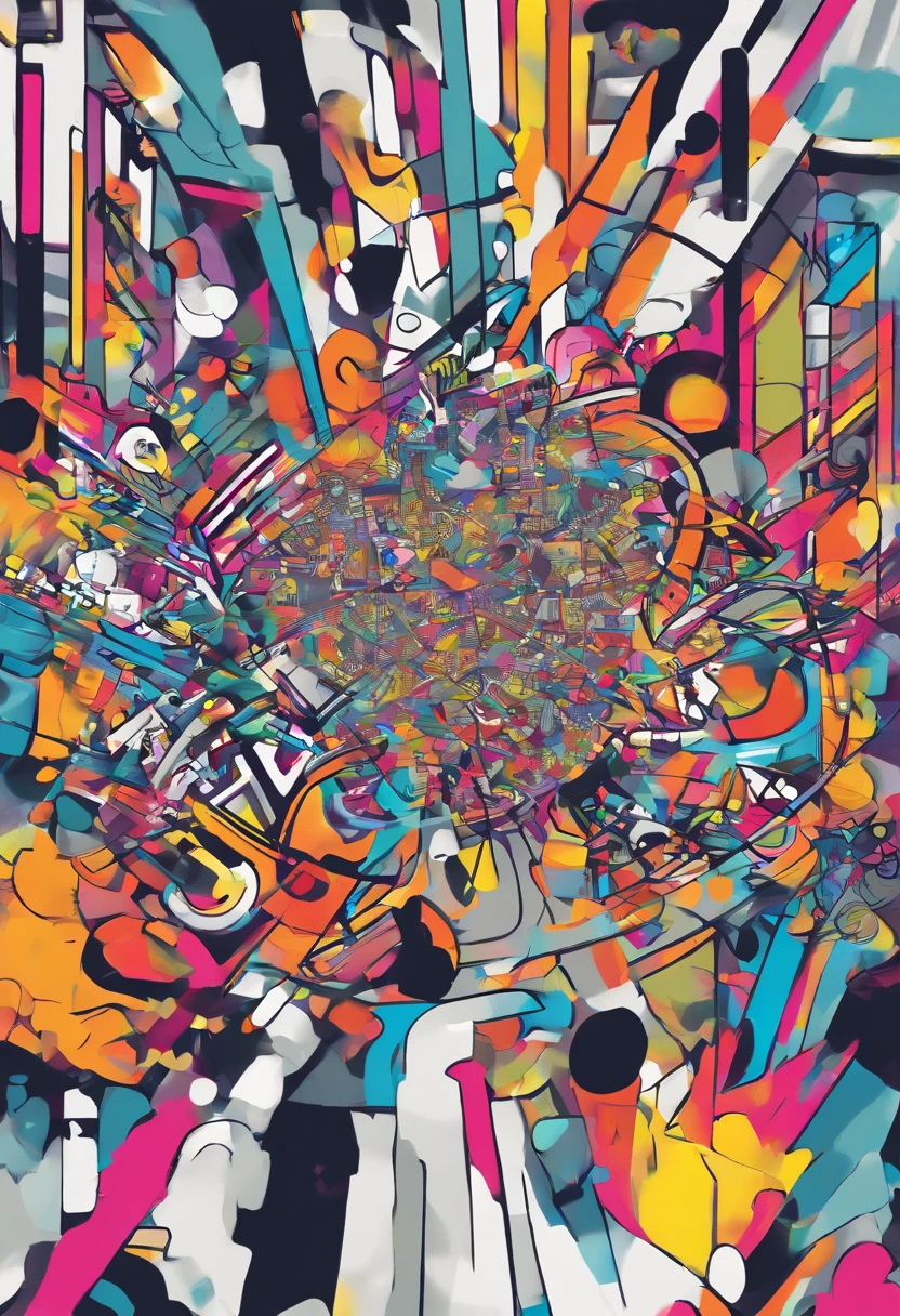 arte splash, grafismo, Geometric figures, Rainbow, grafitti, romero britto, cachorro head, juba bem detalhada ((fundo branco)), olhos penetrantes, cachorro coloridos, abstrato, epic instagram, art-station, estilo splash de tinta colorida+, contorno, hiperdetalhado intricadamente detalhado, Motor irreal, genial, detalhes intrincados, tela inicial, cores complementares, conceito realista arte, 8K分辨率, obra-prima do deviantart, oil-painting, pinceladas pesadas, pingos de tinta, artes de salpicos