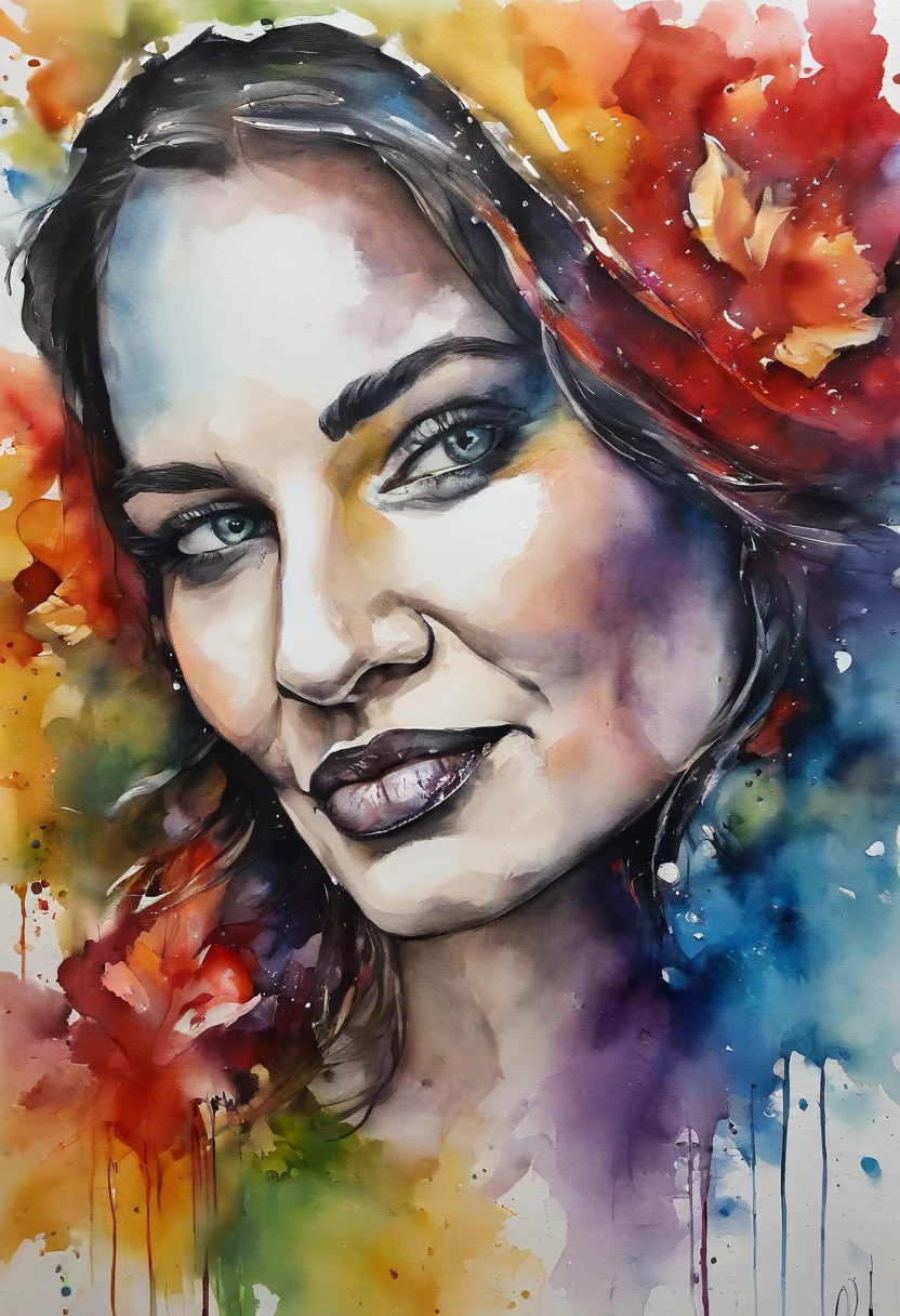 arte splash, grafismo, Geometric figures, Rainbow, grafitti, romero britto, jumento head, juba bem detalhada ((fundo branco)), olhos penetrantes, jumento asno colorido, abstrato, epic instagram, art-station, estilo splash de tinta colorida+, contorno, hiperdetalhado intricadamente detalhado, Motor irreal, genial, detalhes intrincados, tela inicial, cores complementares, conceito realista arte, 8K分辨率, obra-prima do deviantart, oil-painting, pinceladas pesadas, pingos de tinta, artes de salpicos