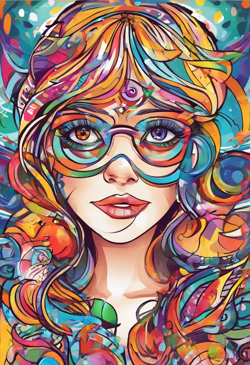 arte splash, grafismo, diverse and playful geometric figures, Rainbow, grafitti, romero britto, uma gatinha head, juba bem detalhada ((fundo branco)), olhos penetrantes, gatinha bem colorida, abstrato, epic instagram, art-station, estilo splash de tinta colorida+, contorno, hiperdetalhado intricadamente detalhado, genial, detalhes intrincados, tela inicial, cores complementares, conceito realista arte, 8K, obra-prima do deviantart, oil-painting, pinceladas pesadas, pingos de tinta, artes de salpicos.