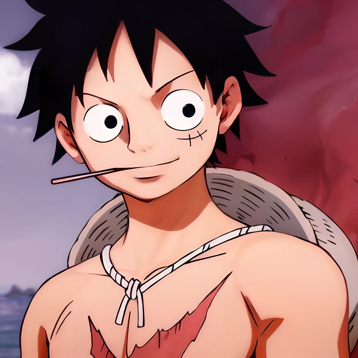 Hyperrealistic version of Luffy, hyperdetailed, 8k, hyperrealistic