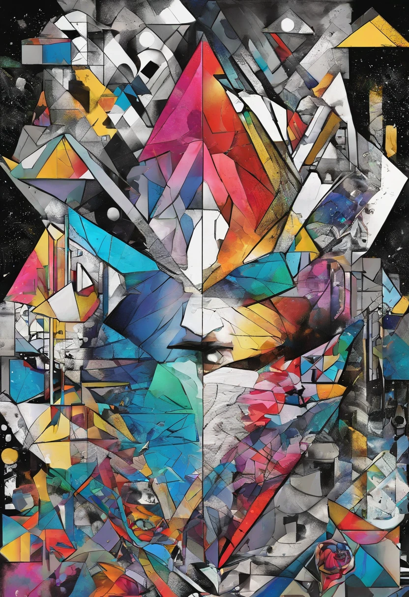 grafismo, diverse and playful geometric figures, Rainbow, romero britto, um cachorro head, juba bem detalhada ((fundo branco)), olhos penetrantes, cachorro colorido e alegre, abstrato, epic instagram, art-station, toque de estilo splash de tinta colorida+, contorno, hiperdetalhado intricadamente detalhado, genial, detalhes intrincados, tela inicial, cores complementares, conceito realista abstrato romero britto de arte, 8K, obra-prima do deviantart, oil-painting, pinceladas pesadas, pingos de tinta, artes de salpicos.