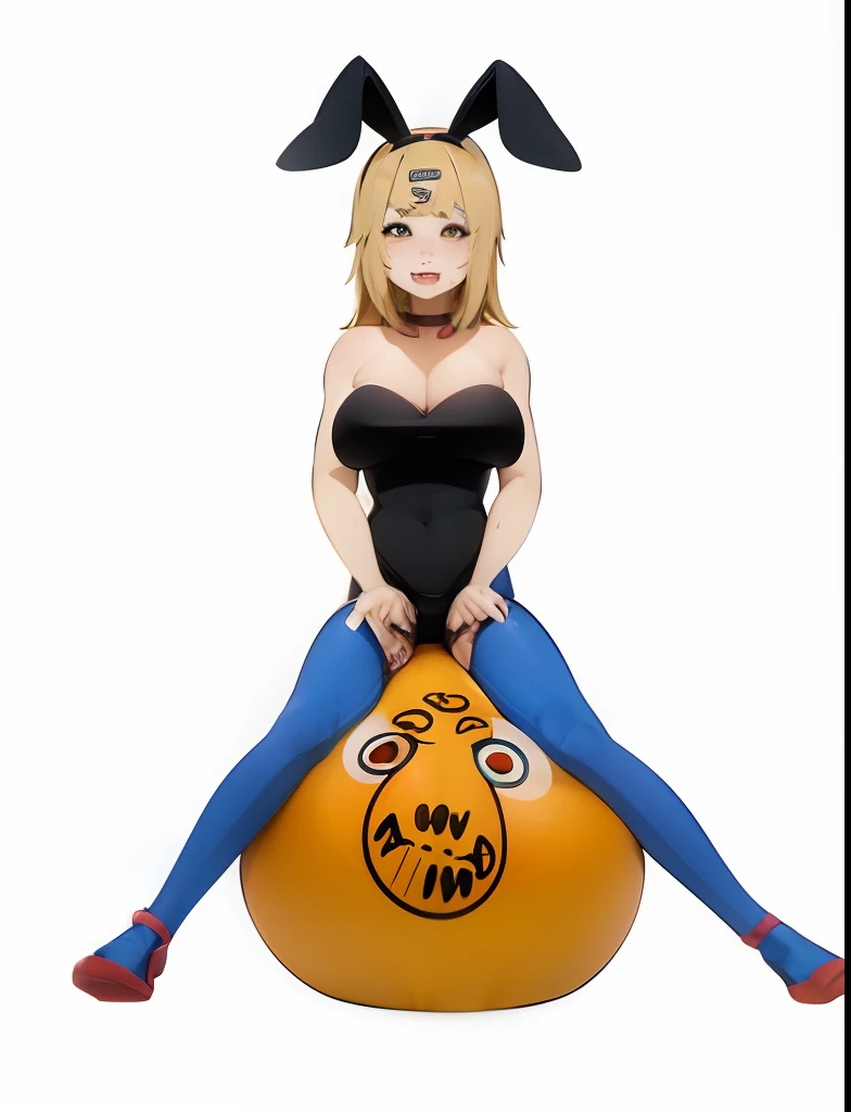 cartoon girl sitting on a pumpkin with a bunny ears, lola bunny fanart, android 18, annie leonhart, looking like annie leonhart, bunny girl, misa amane, misa amane *, judy hopps from zootopia, fullbody commission for, ecchi anime style, tsunade from naruto, insanely inflated hips, she is a gourd