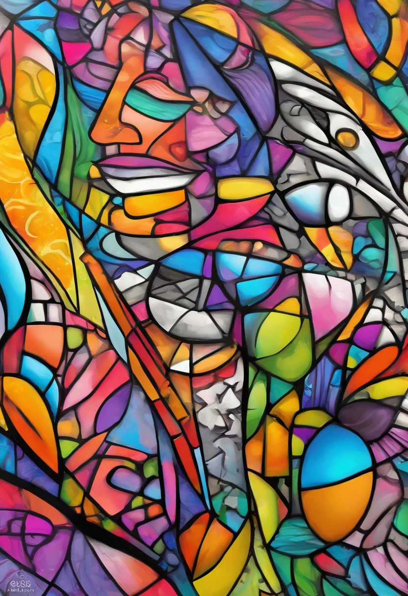 grafismo, diverse and playful geometric figures, Rainbow, romero britto, uma gata head, juba bem detalhada ((fundo branco)), olhos penetrantes, gatinha colorida, delicada e alegre, abstrato, epic instagram, art-station, toque de estilo splash de tinta colorida+, contorno, hiperdetalhado intricadamente detalhado, genial, detalhes intrincados, tela inicial, cores complementares, conceito realista abstrato romero britto de arte, 8K, obra-prima do deviantart, oil-painting, pinceladas pesadas, pingos de tinta, artes de salpicos.