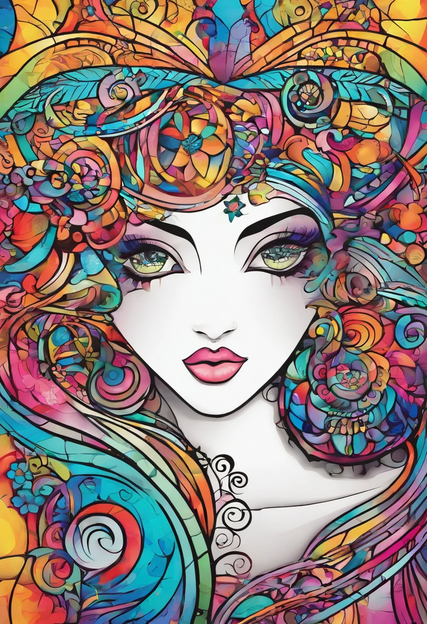 grafismo, diverse and playful geometric figures, Rainbow, romero britto, uma gata head, juba bem detalhada ((fundo branco)), olhos penetrantes, gatinha colorida, delicada e alegre, abstrato, epic instagram, art-station, toque de estilo splash de tinta colorida+, contorno, hiperdetalhado intricadamente detalhado, genial, detalhes intrincados, tela inicial, cores complementares, conceito realista abstrato romero britto de arte, 8K, obra-prima do deviantart, oil-painting, pinceladas pesadas, pingos de tinta, artes de salpicos.