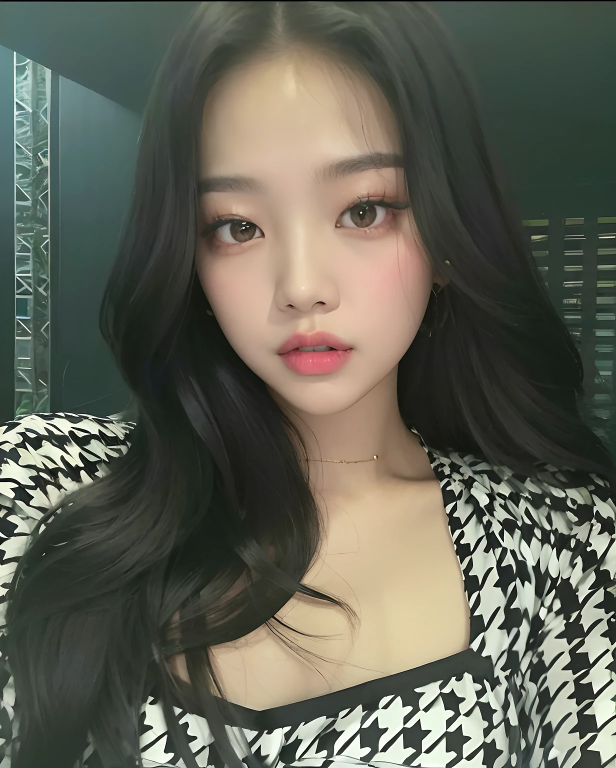 Asian woman araffed with long black hair and a black and white top, jennie blackpink, jossi do blackpink, Parque Roseanne do Blackpink, Retrato de Jossi de Blackpink, Jaeyeon Nam, Heonhwa Choe, Jinyoung Canela, tzuyu from twice, wan adorable korean face, Parque Ji-min, Korean Idol, ulzzang