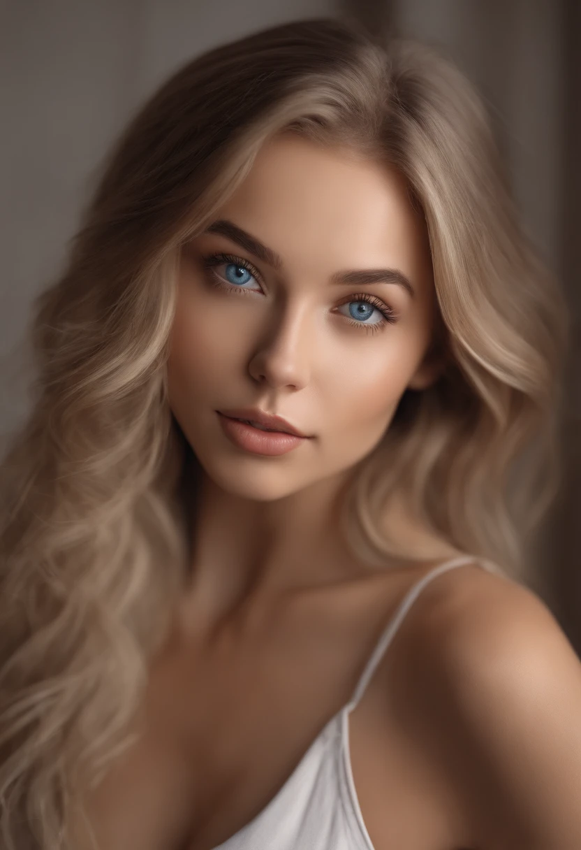 arafed woman fully , sexy girl with blue eyes, ultra realistic, meticulously detailed, portrait sophie mudd, blonde hair and large eyes, selfie of a young woman, bedroom eyes, violet myers, without makeup, natural makeup, looking directly at the camera, face with artgram, subtle makeup, stunning full body standing, in bathroom, large size bust, showing, no bra, no bottoms,stunning full body shot in a bedroom, medium to large breast, exposed breast, exposed bottoms, wearing nothing, showing, shaved bottom region,, fully. , naked body, atomically perfect breast, large breast